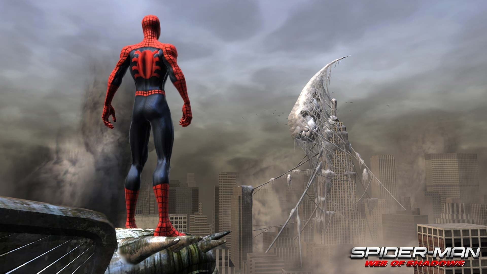 Spider-Man In The Web Digital Art Wallpapers