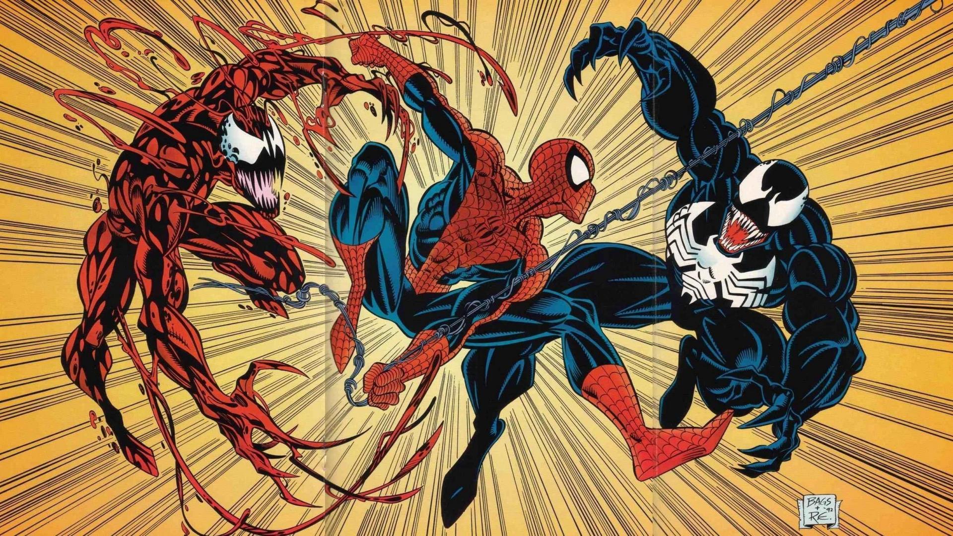 Spider-Man Vs Venom Comic Art Marvel Wallpapers