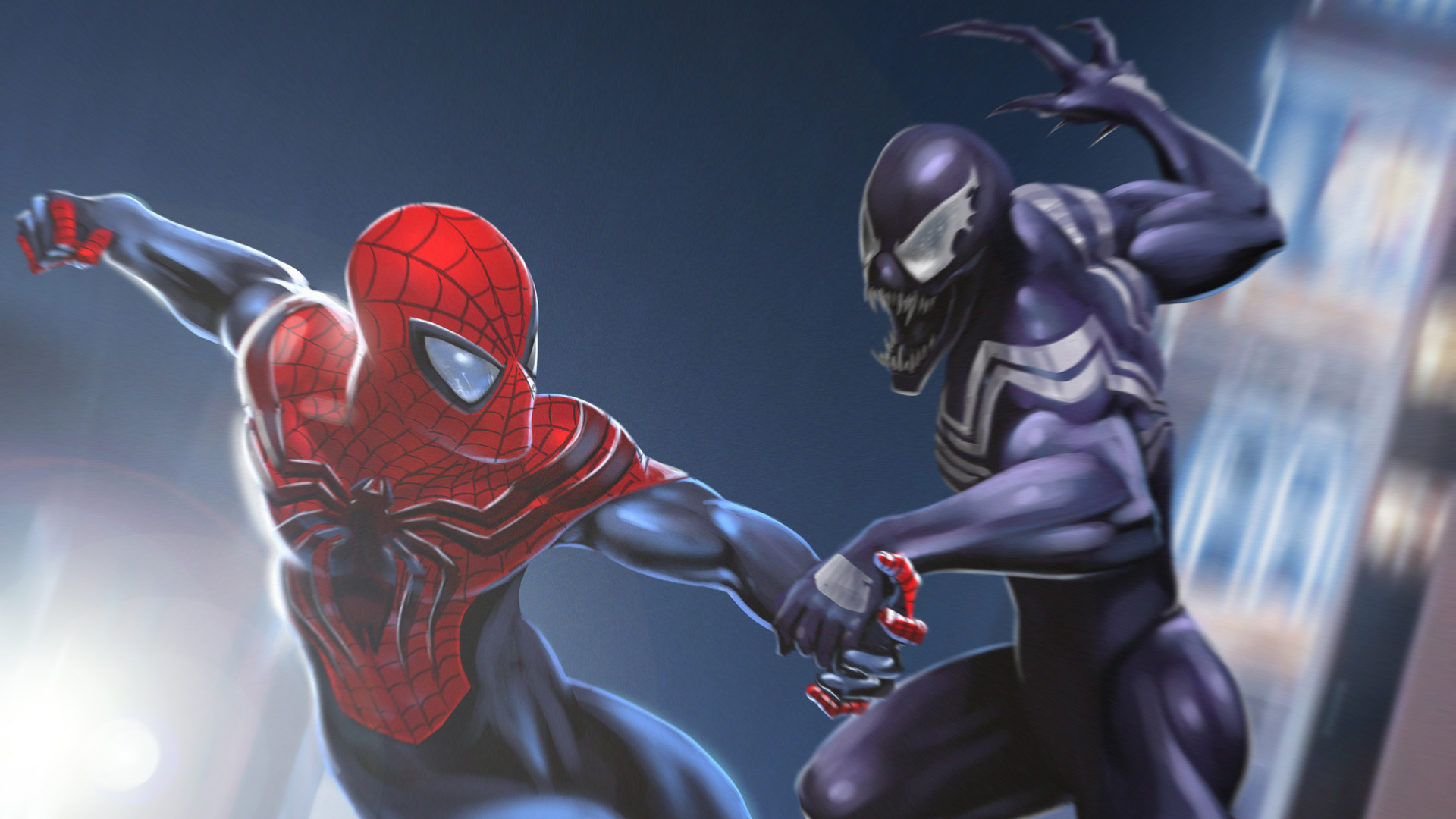 Venom X Spiderman 4K Wallpapers