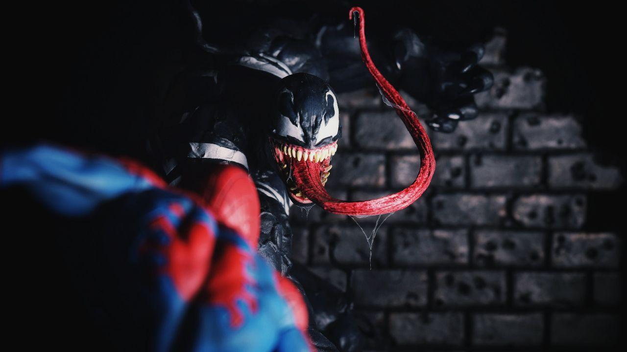 Venom X Spiderman 4K Wallpapers