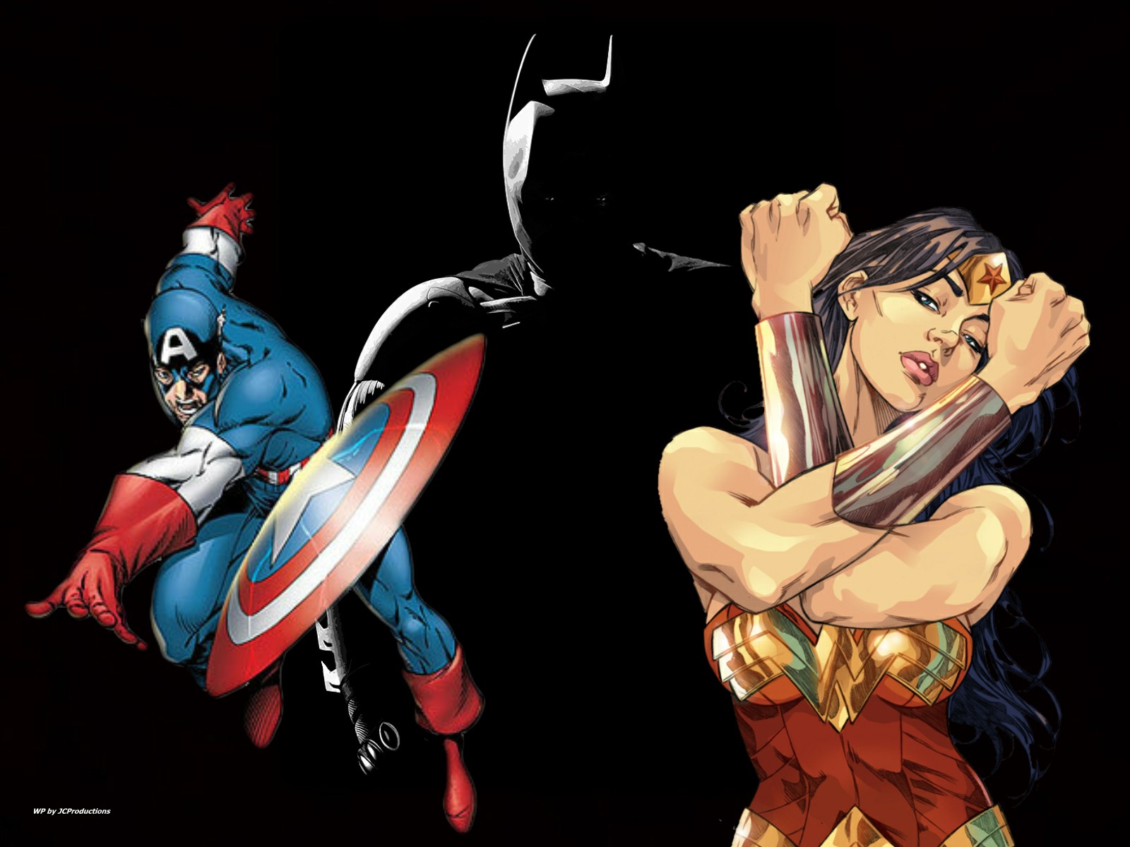 Wonder Woman Met Captain America Wallpapers