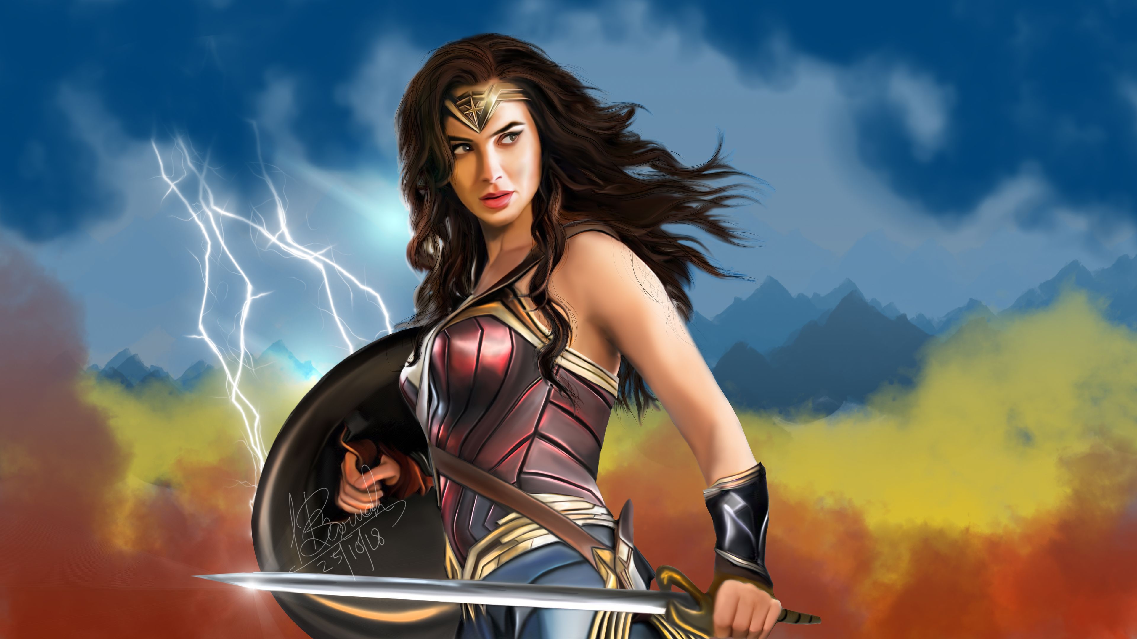 Wonder Woman Poly Art Wallpapers