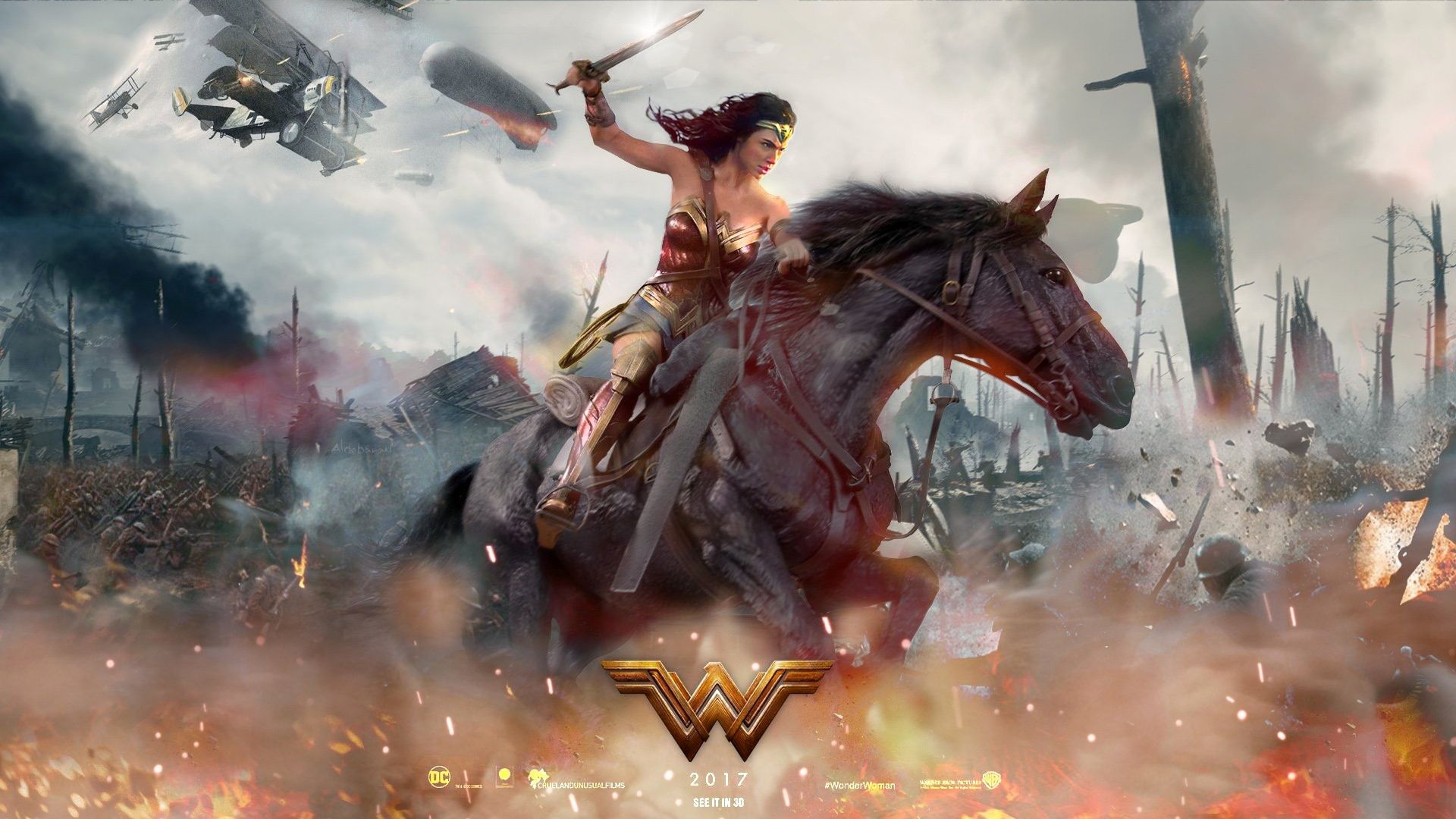 Wonder Woman Riding Horse Wallpapers