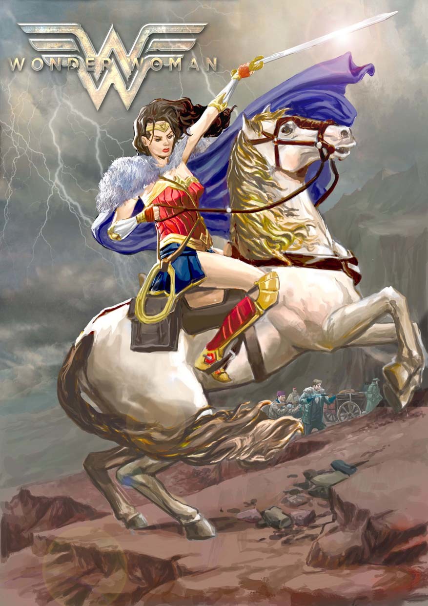 Wonder Woman Riding Horse Wallpapers