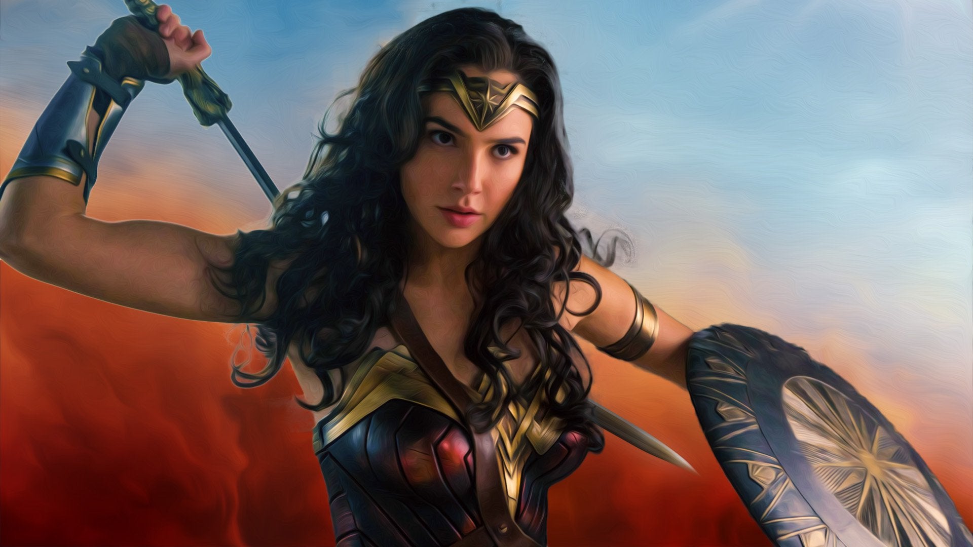 Wonder Woman With Sword And Shield Wallpapers