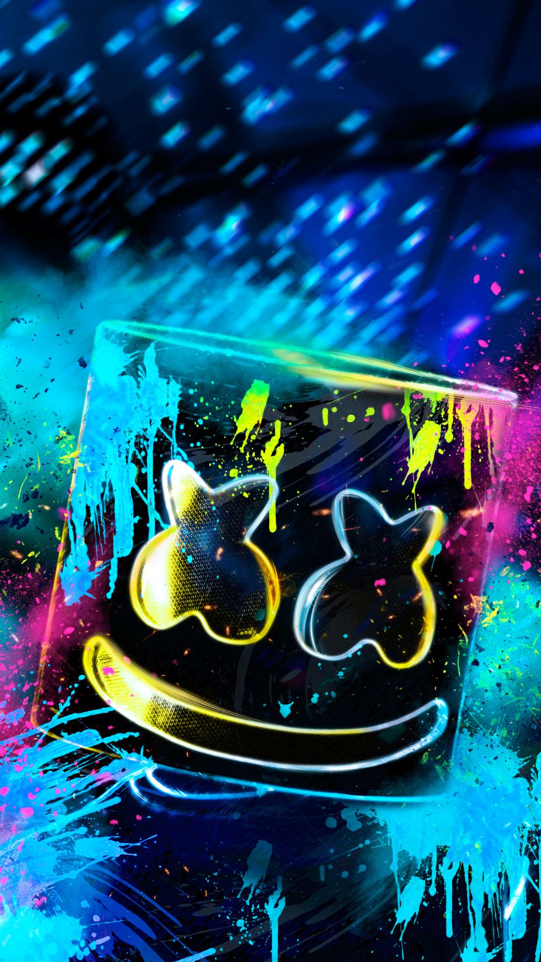 Dj Marshmello Hd Neon Wallpapers