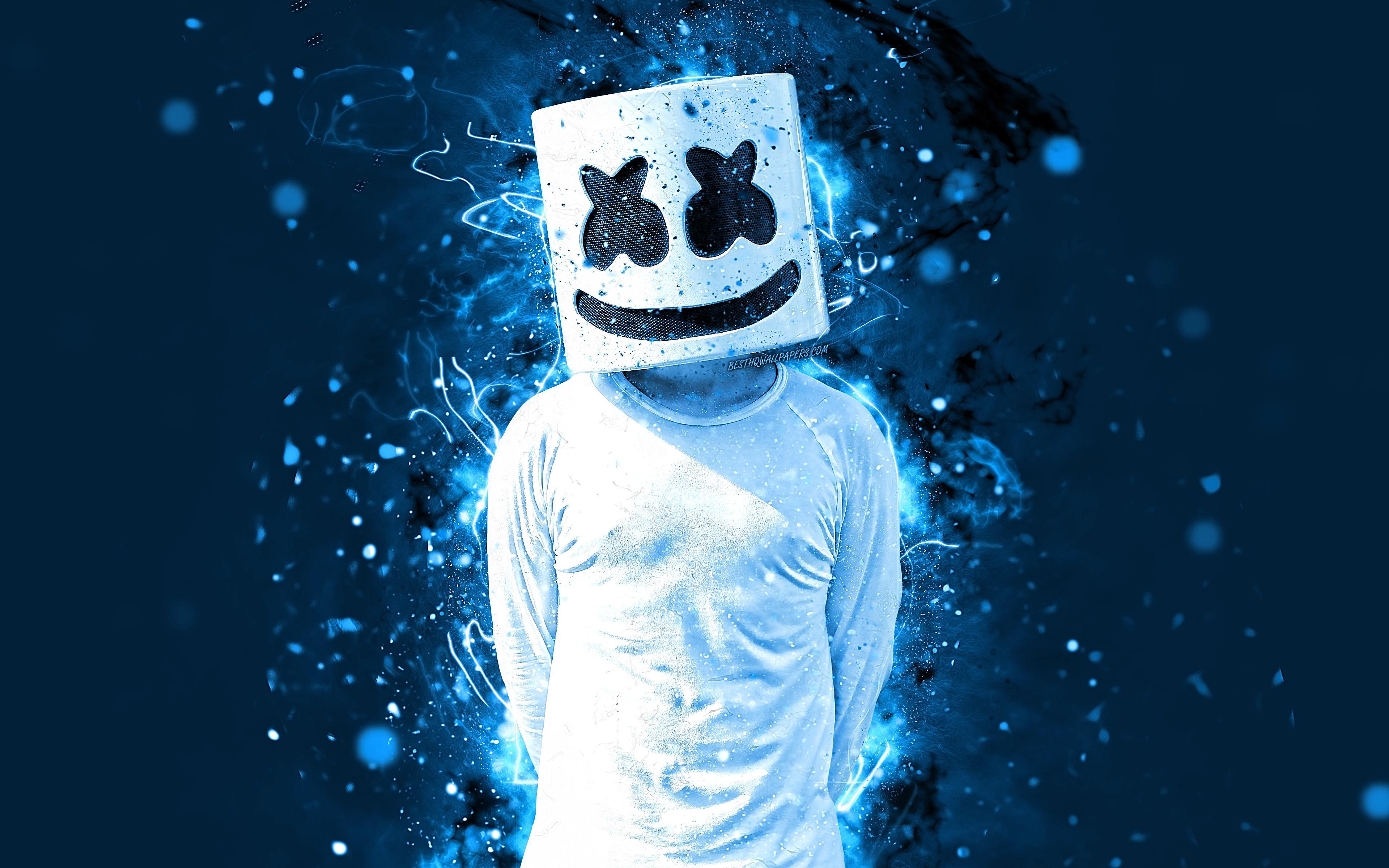 Dj Marshmello Hd Neon Wallpapers