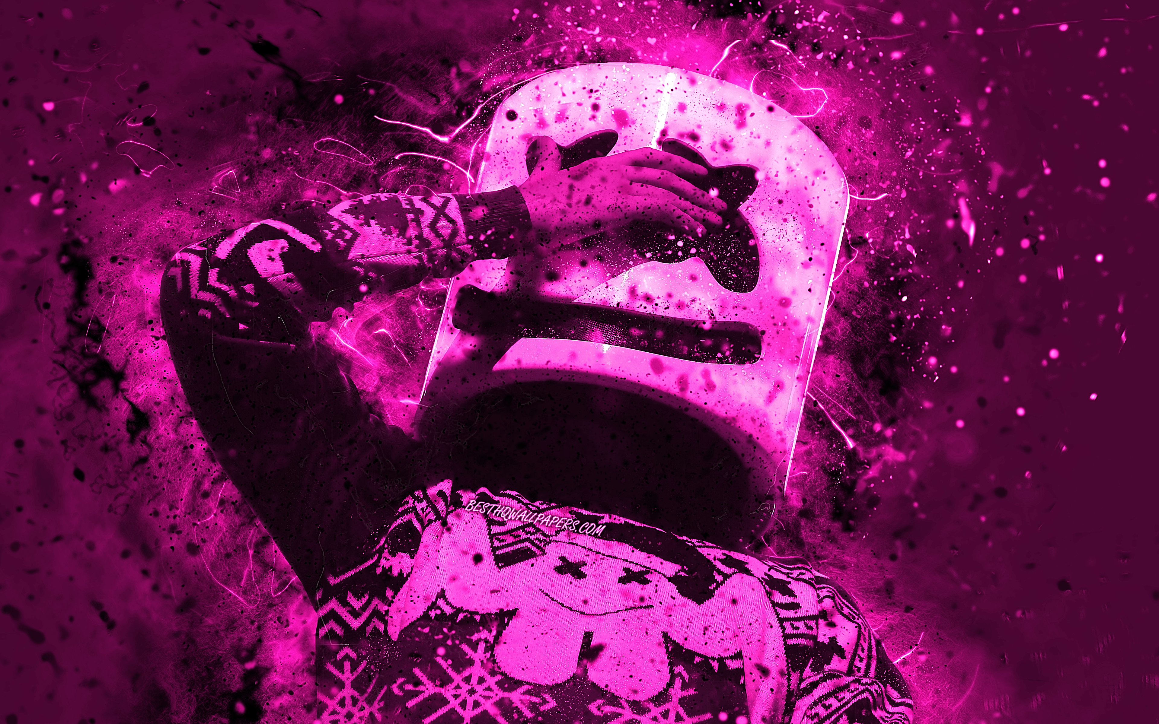 Dj Marshmello Hd Neon Wallpapers