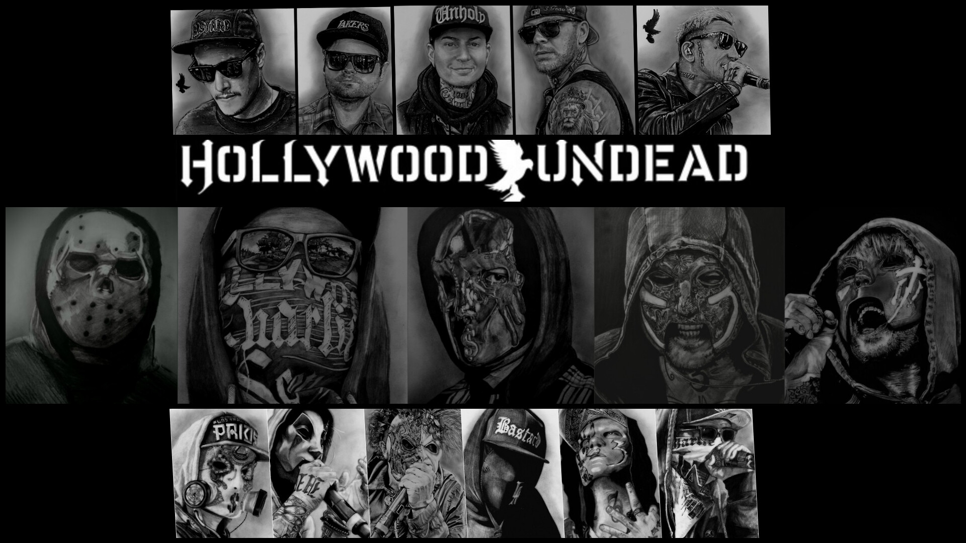 Johnny 3 Tears Hollywood Undead Art Wallpapers