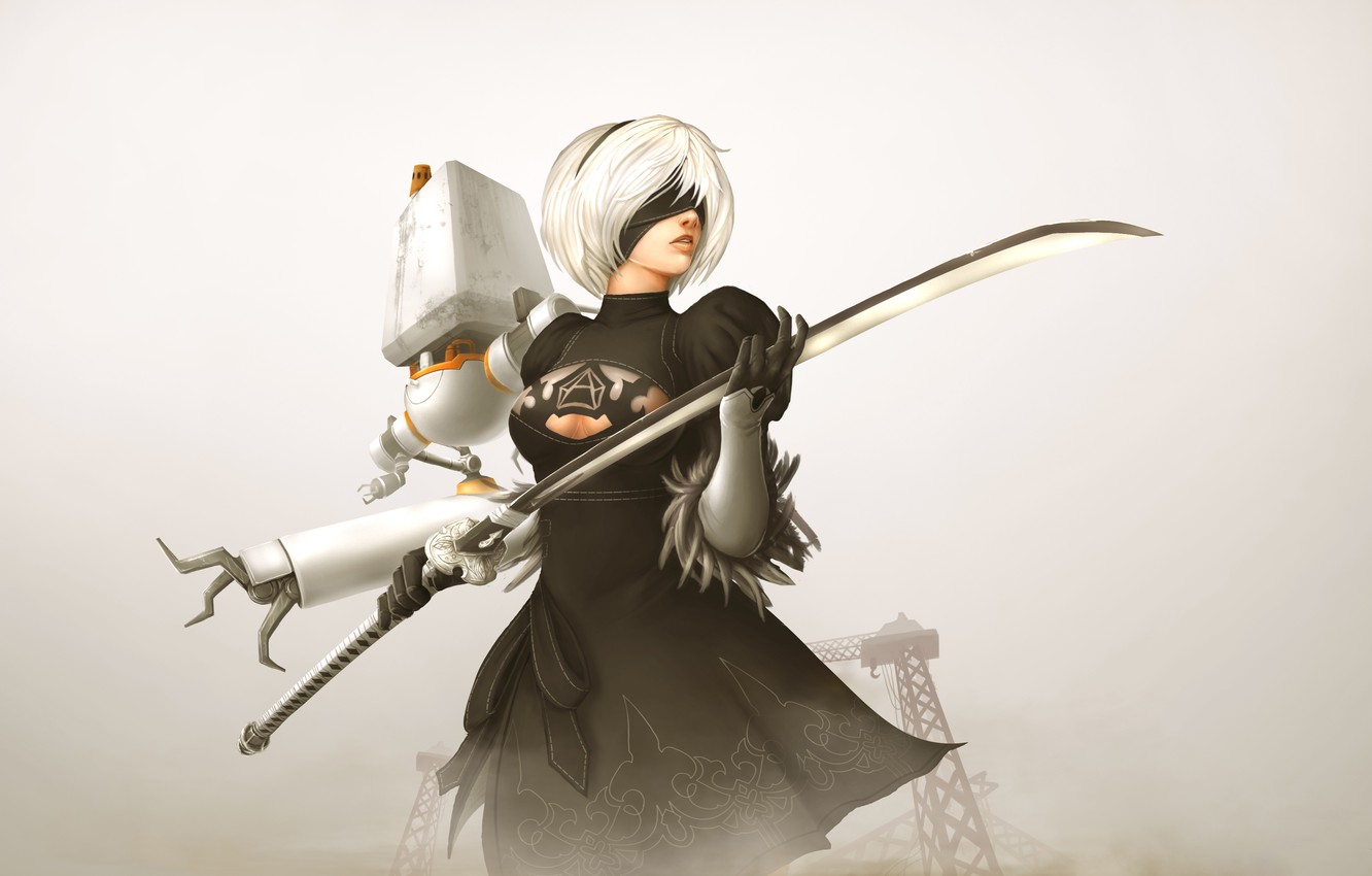 2B Nier Automata Katana Wallpapers