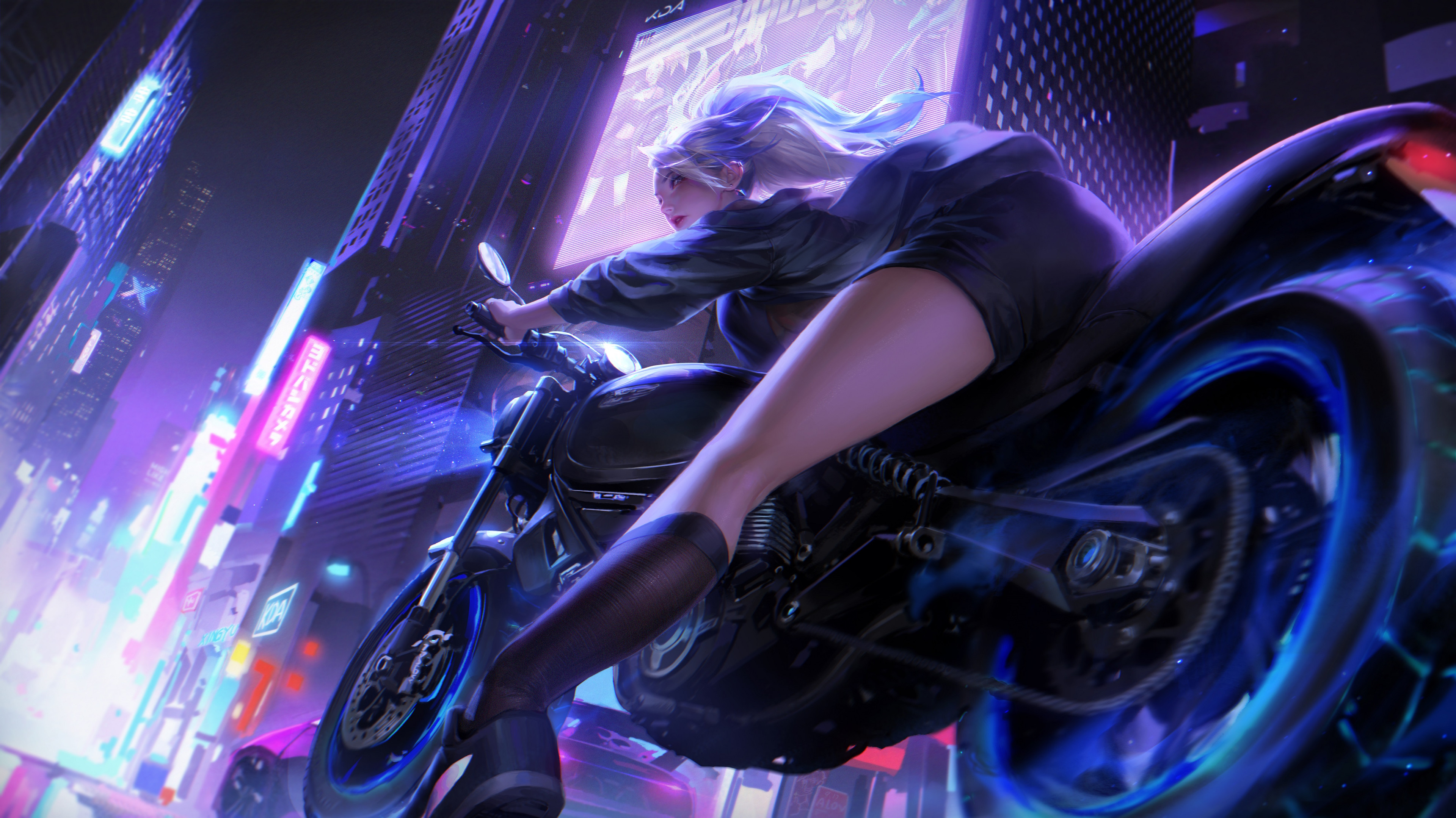 Anime Biker Girl Wallpapers