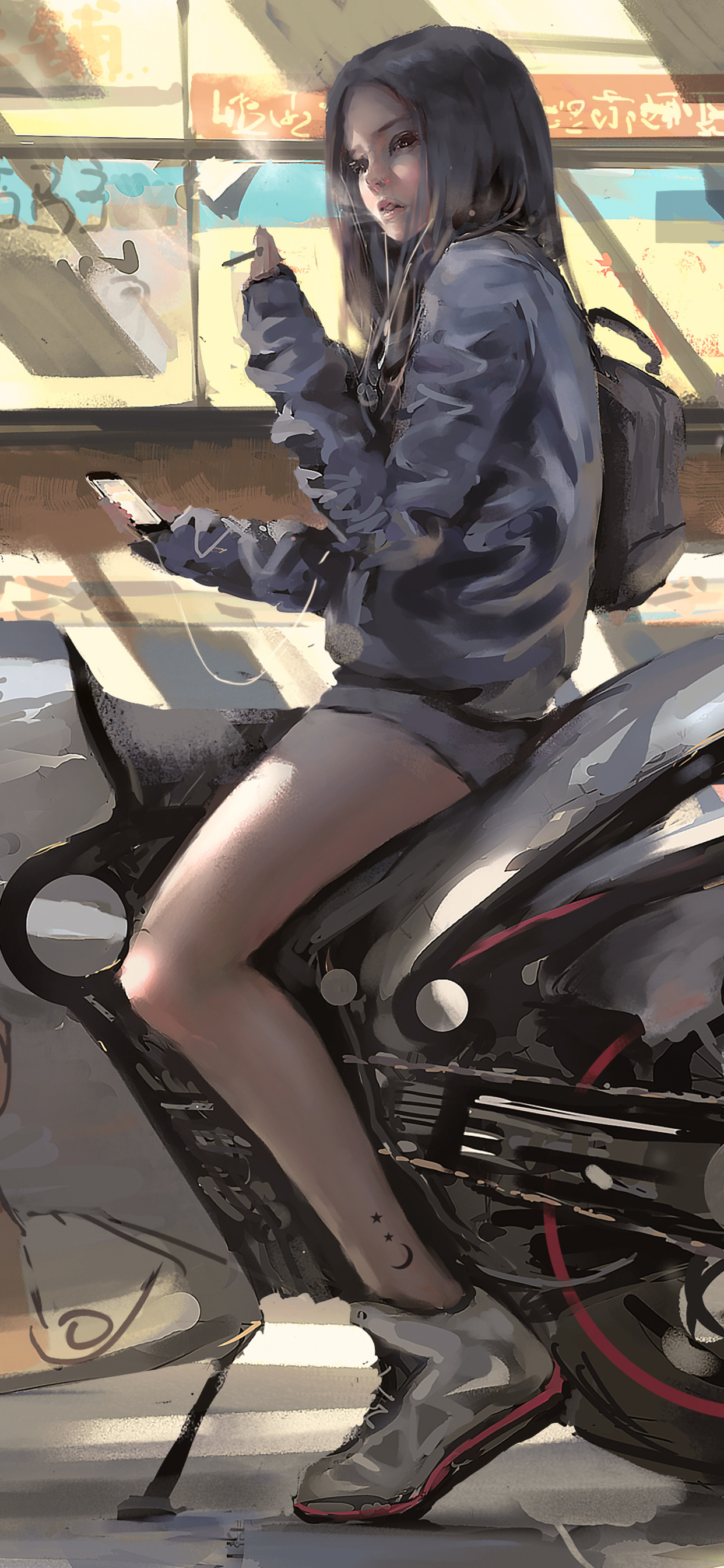 Anime Biker Girl Wallpapers