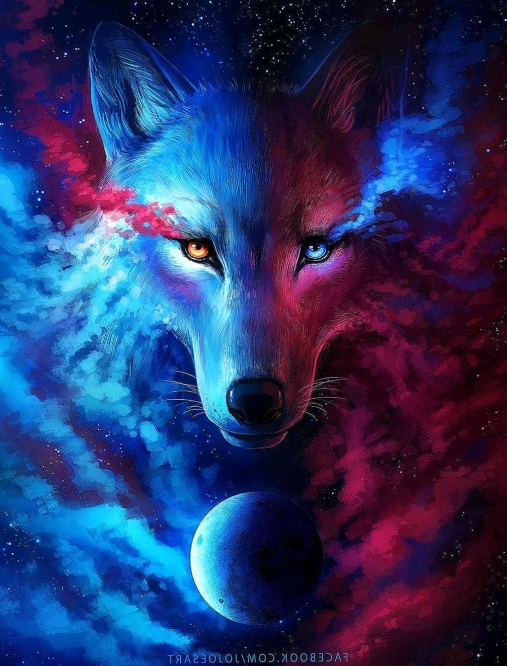 Anime Black And Red Wolf Wallpapers