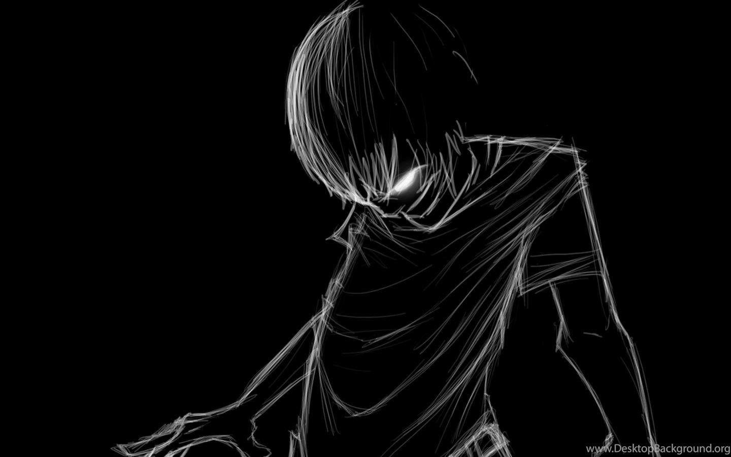 Anime Black And White Boy Wallpapers