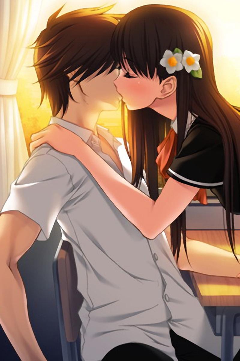 Anime Boy And Girl Kissing Wallpapers