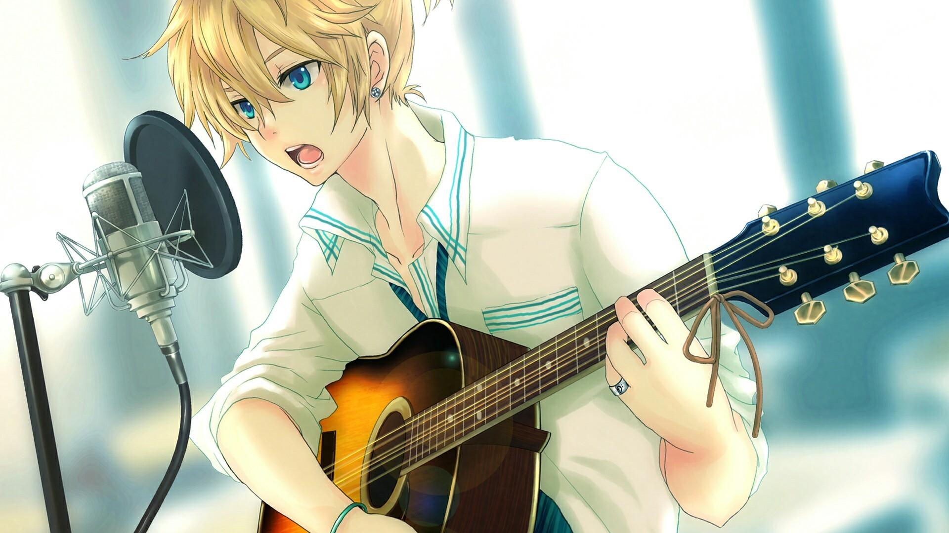 Anime Boy Playing Guitar Wallpapers