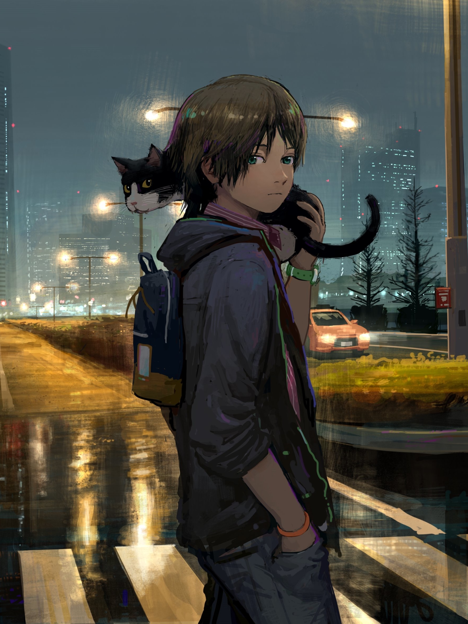 Anime Boy Rain Wallpapers