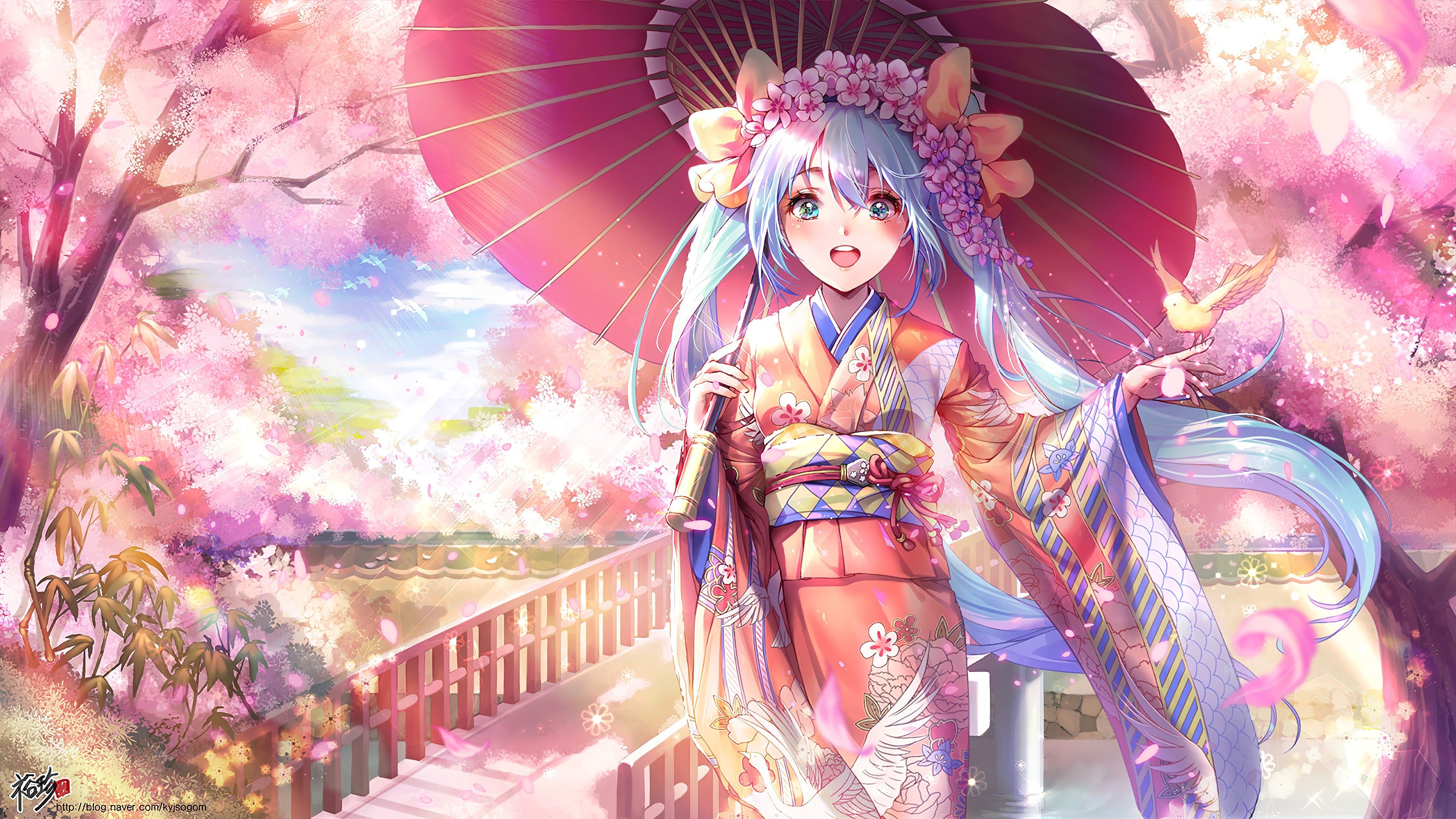 Anime Cherry Blossom Girl Wallpapers