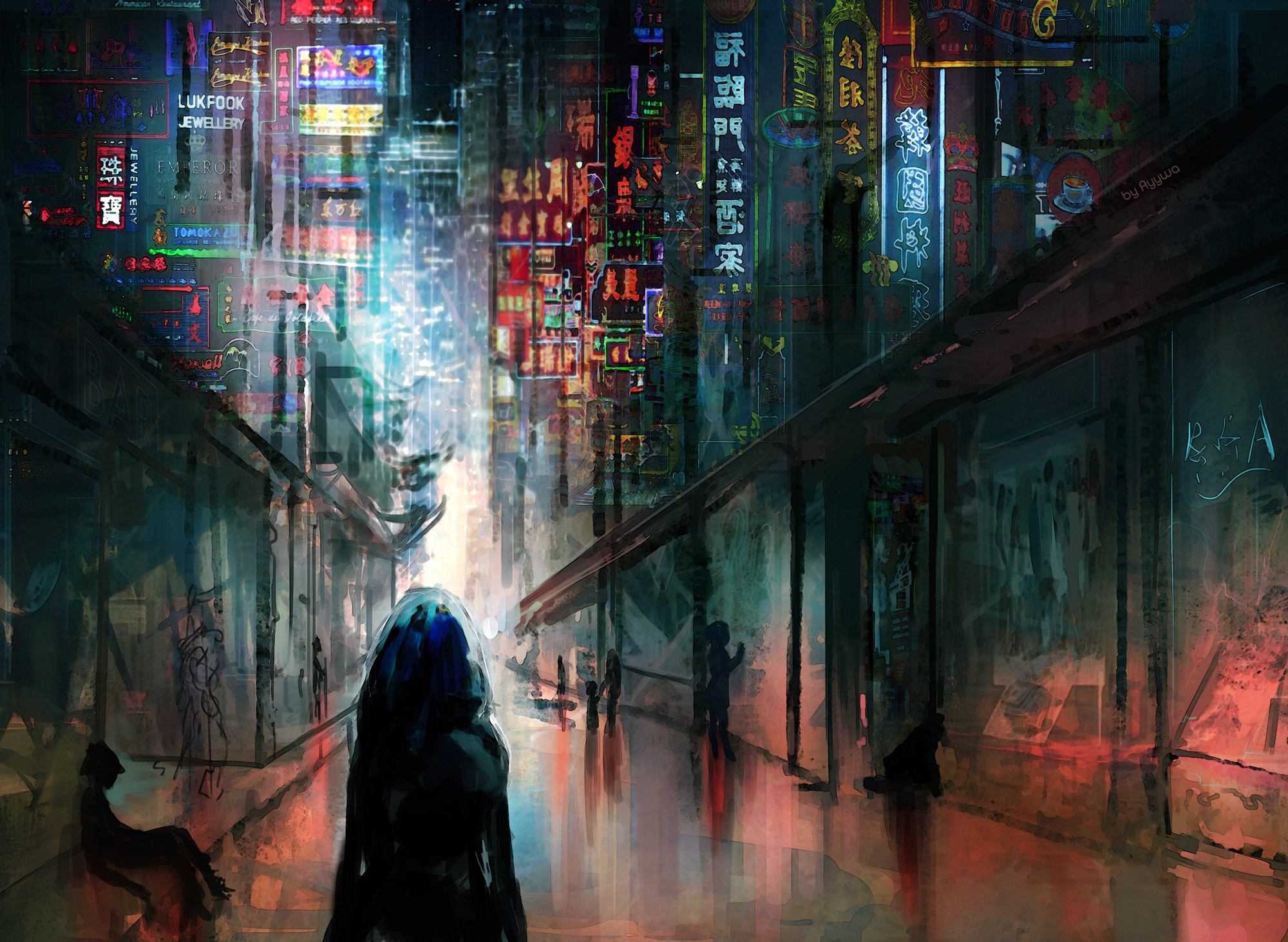 Anime City Lights Wallpapers