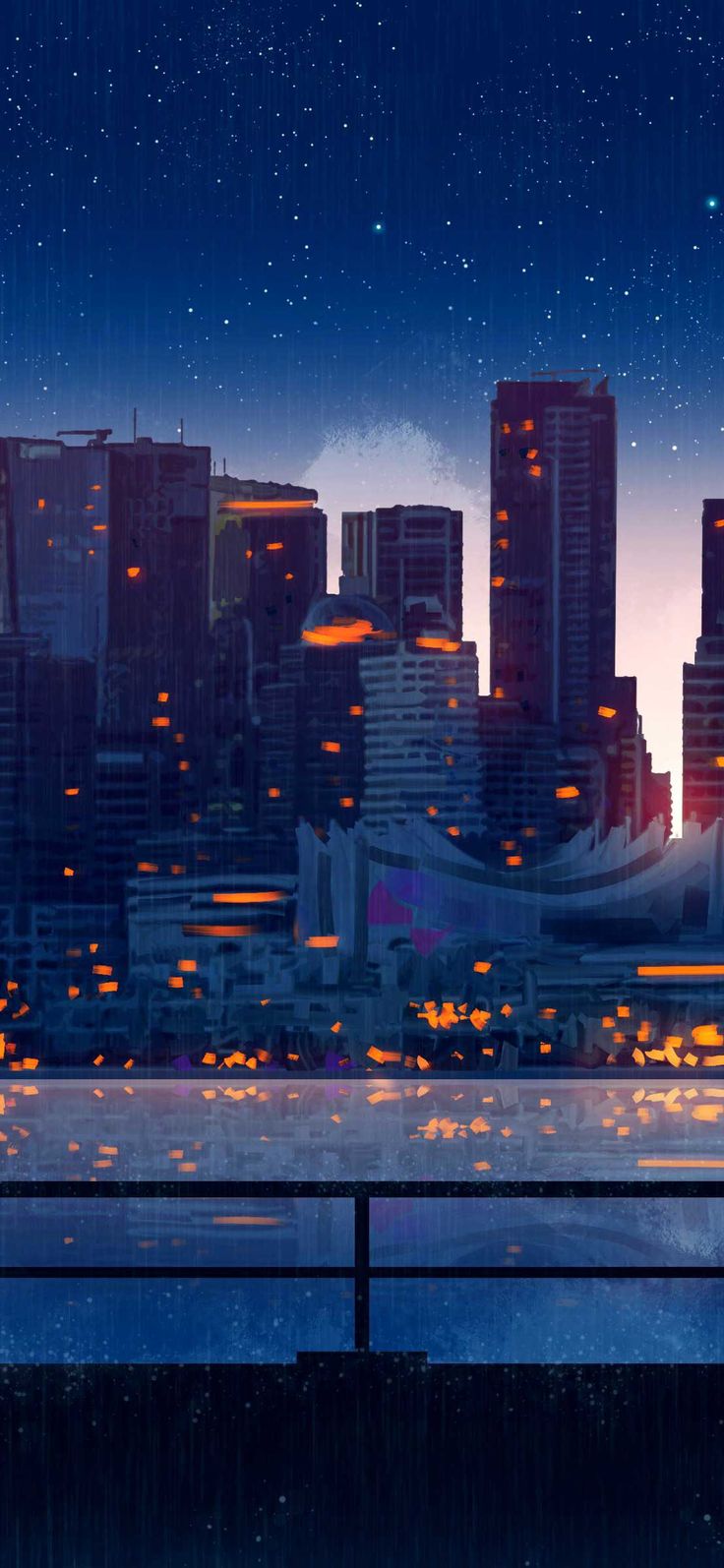 Anime City Lights Wallpapers