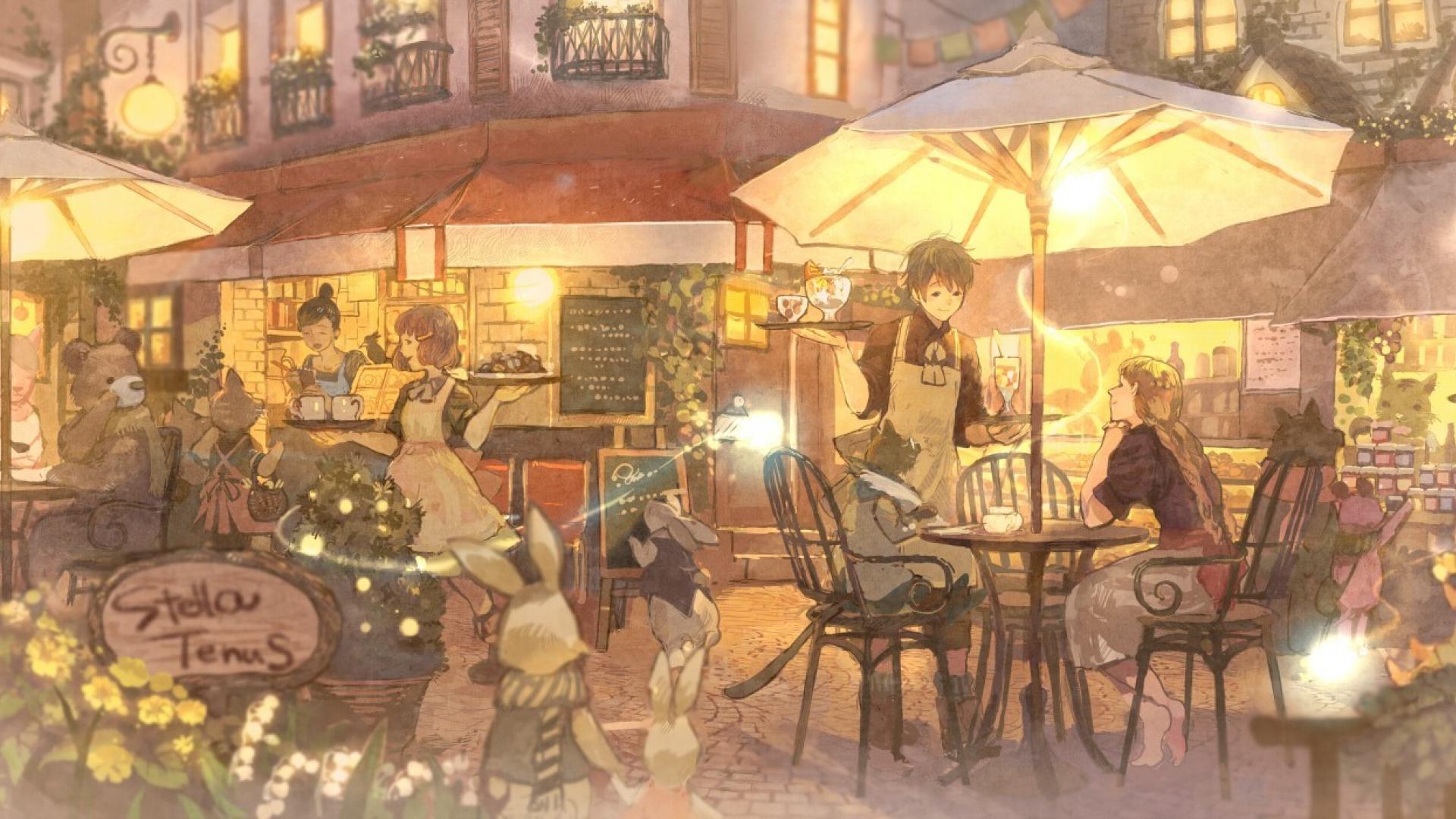 Anime Coffee Shop Wallpapers