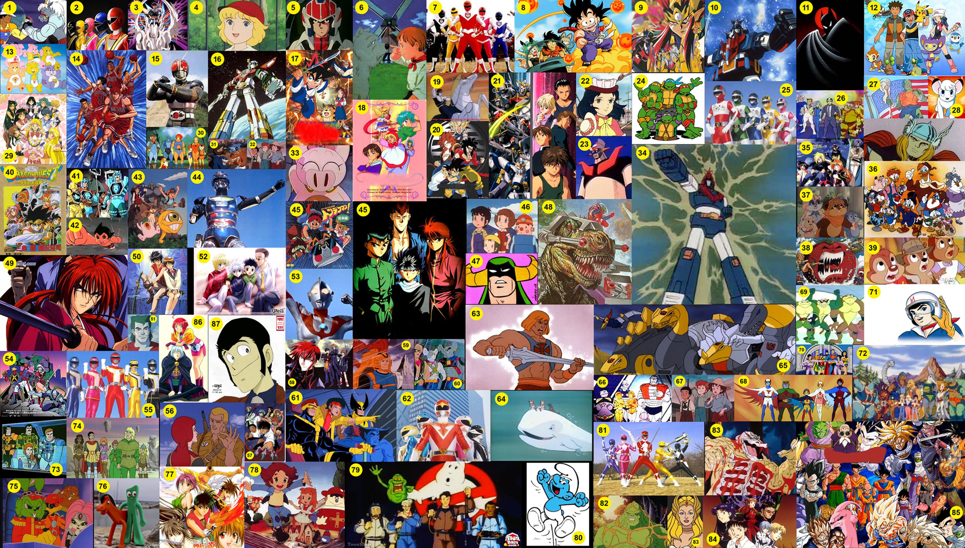 Anime Collage 90S Wallpapers