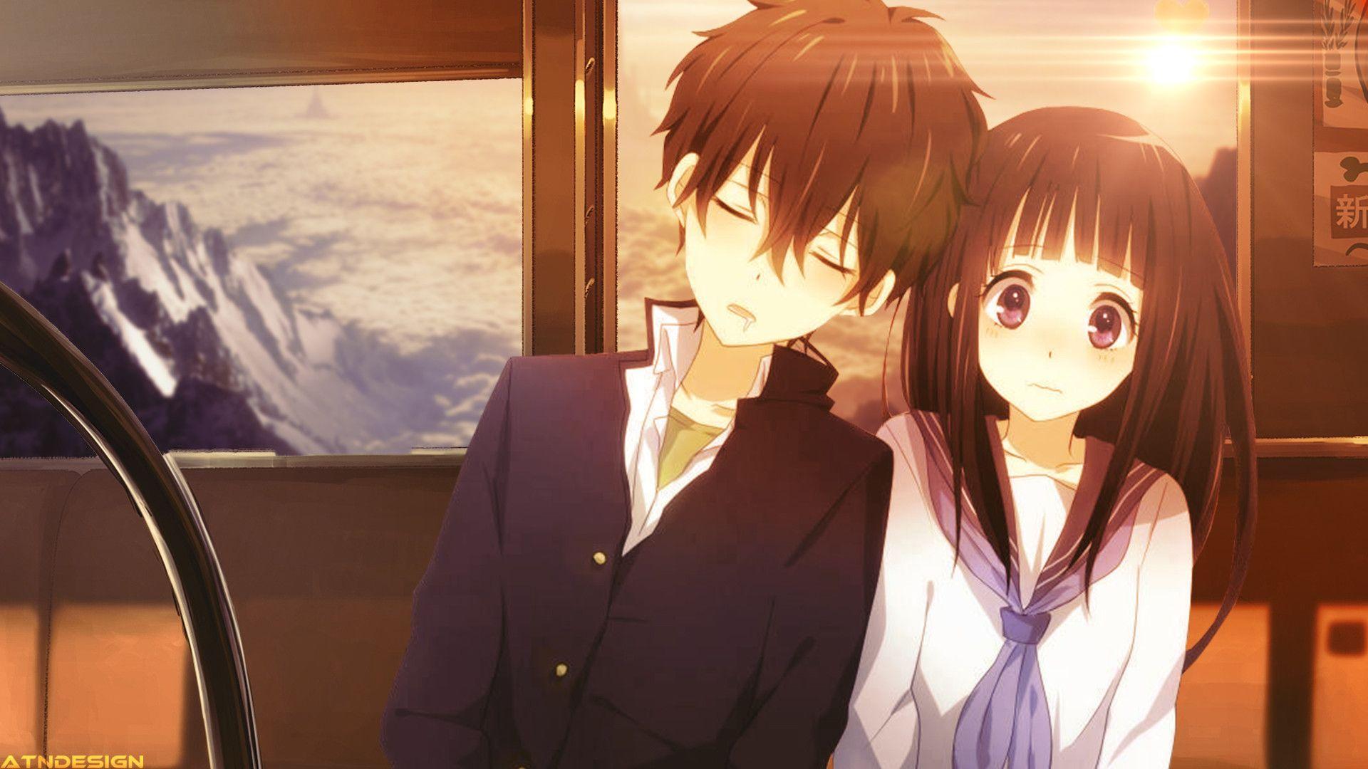 Anime Couple Brown Hair Wallpapers