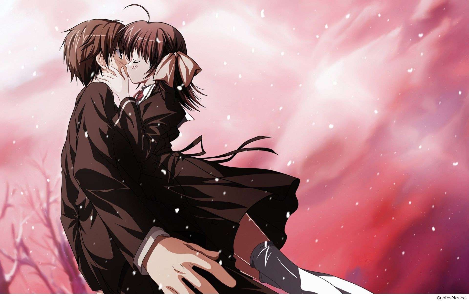 Anime Couple Brown Hair Wallpapers