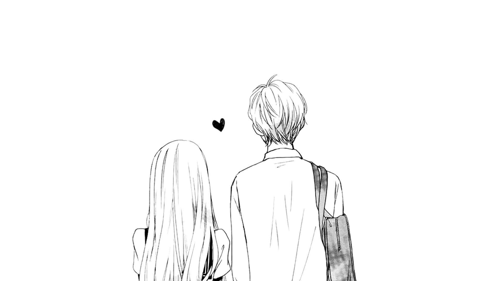 Anime Couple Drawing Art Wallpapers