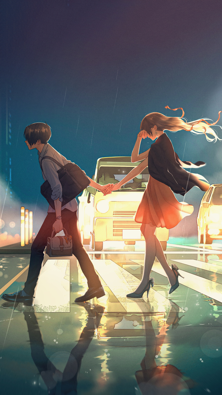 Anime Couple Falling Wallpapers