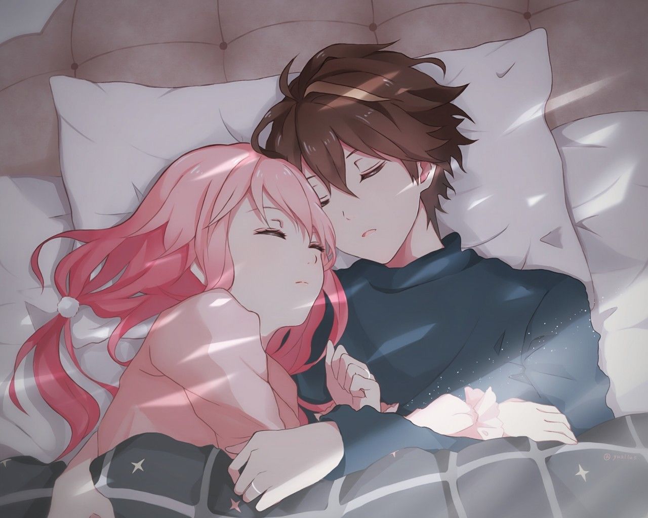 Anime Couple Sleeping Wallpapers