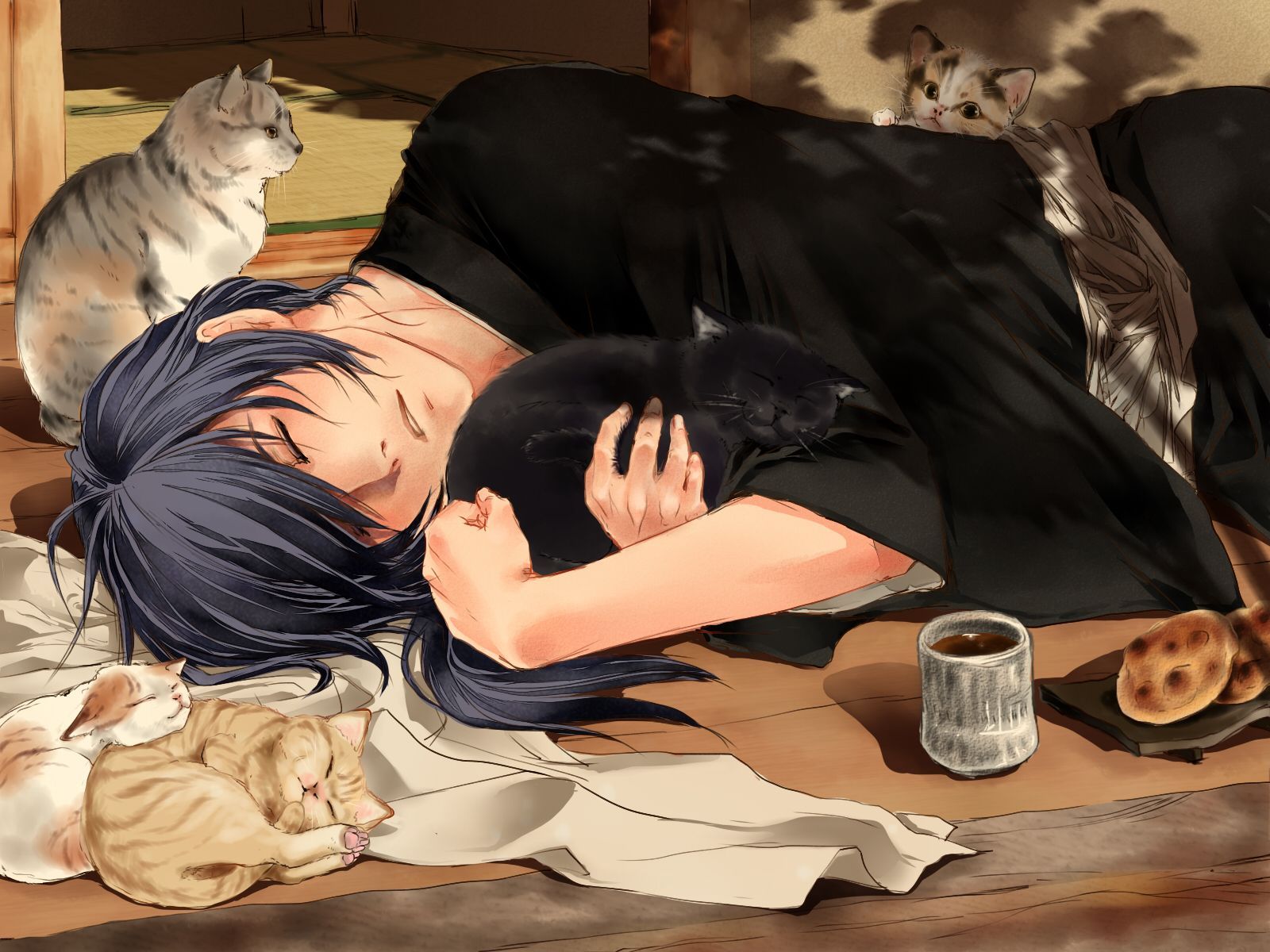 Anime Couple Sleeping Wallpapers