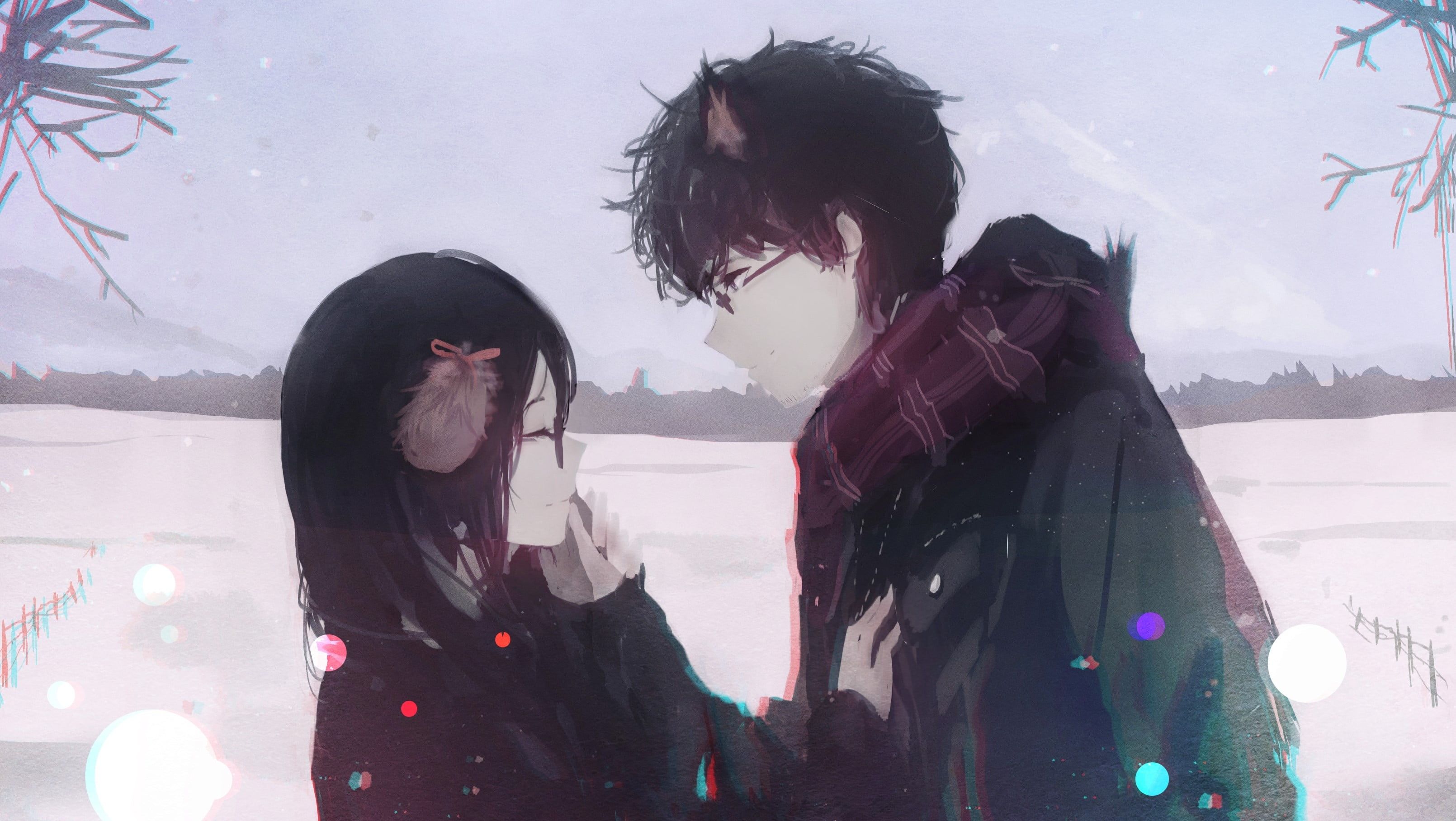 Anime Couple Winter Wallpapers