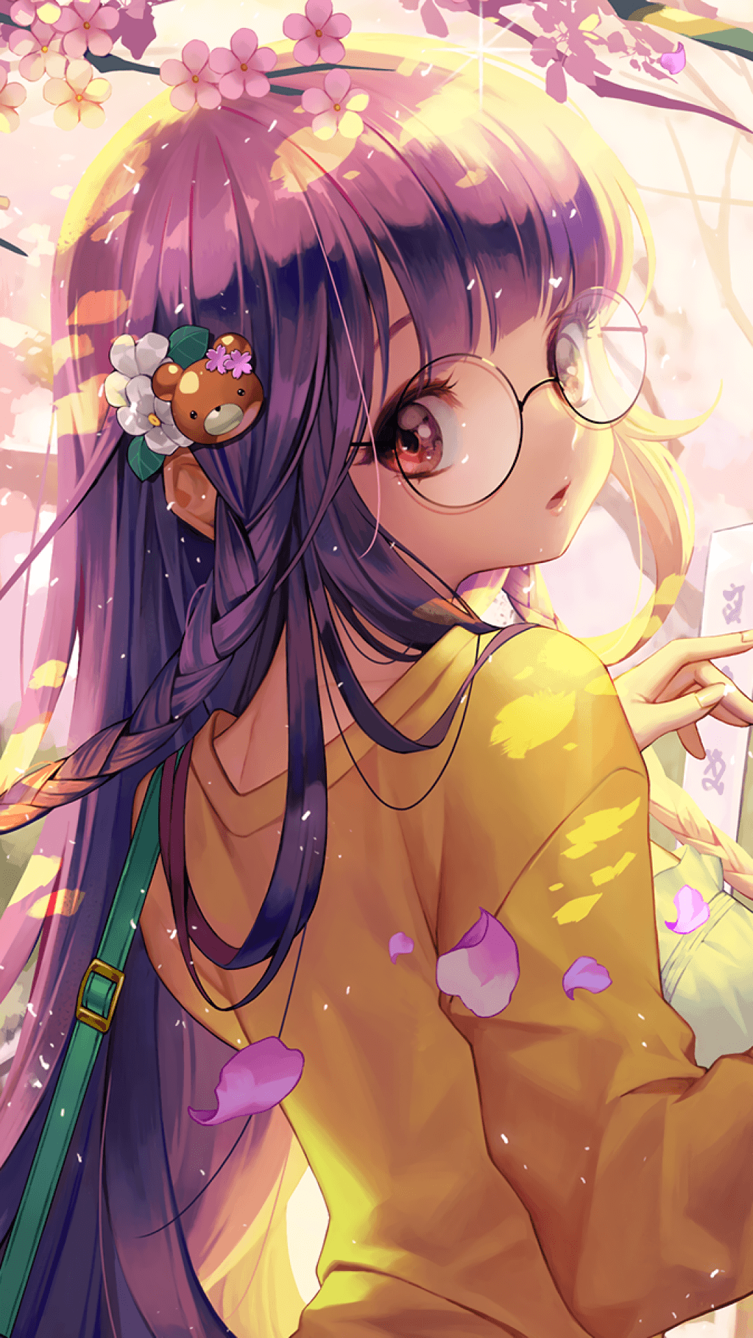 Anime Cute Glasses Girl Hd Wallpapers