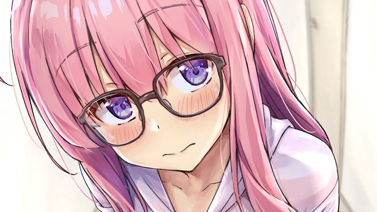 Anime Cute Glasses Girl Hd Wallpapers