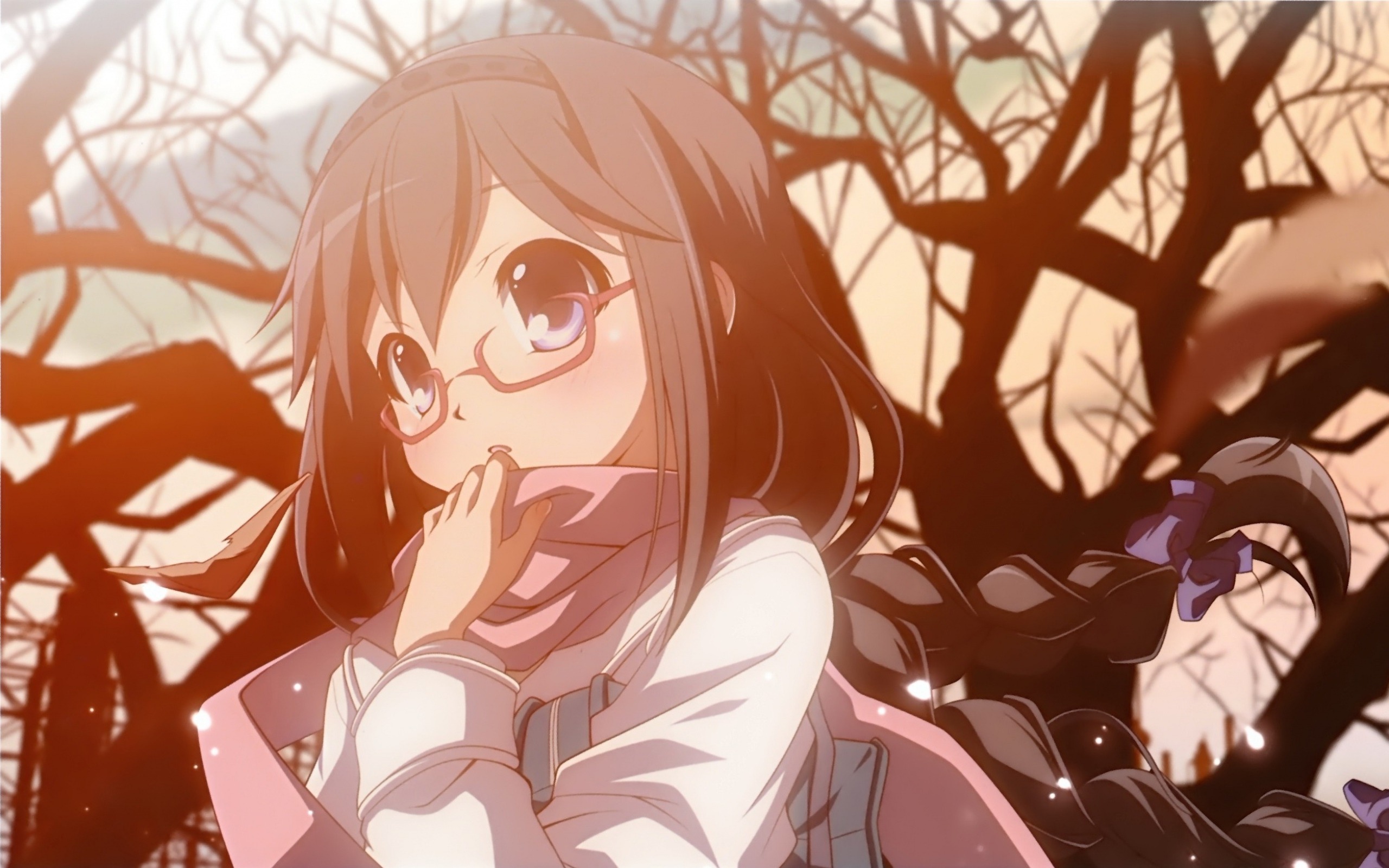 Anime Cute Glasses Girl Hd Wallpapers