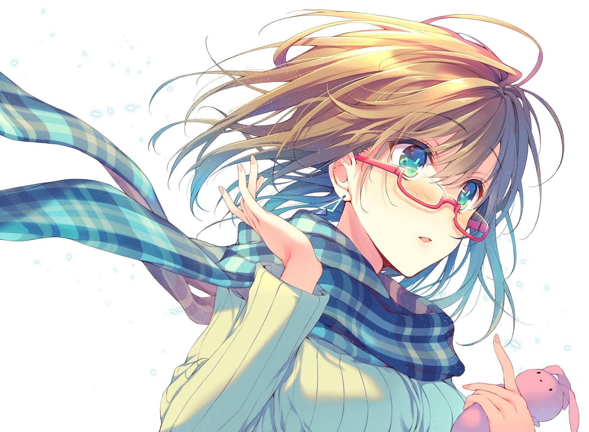 Anime Cute Glasses Girl Hd Wallpapers