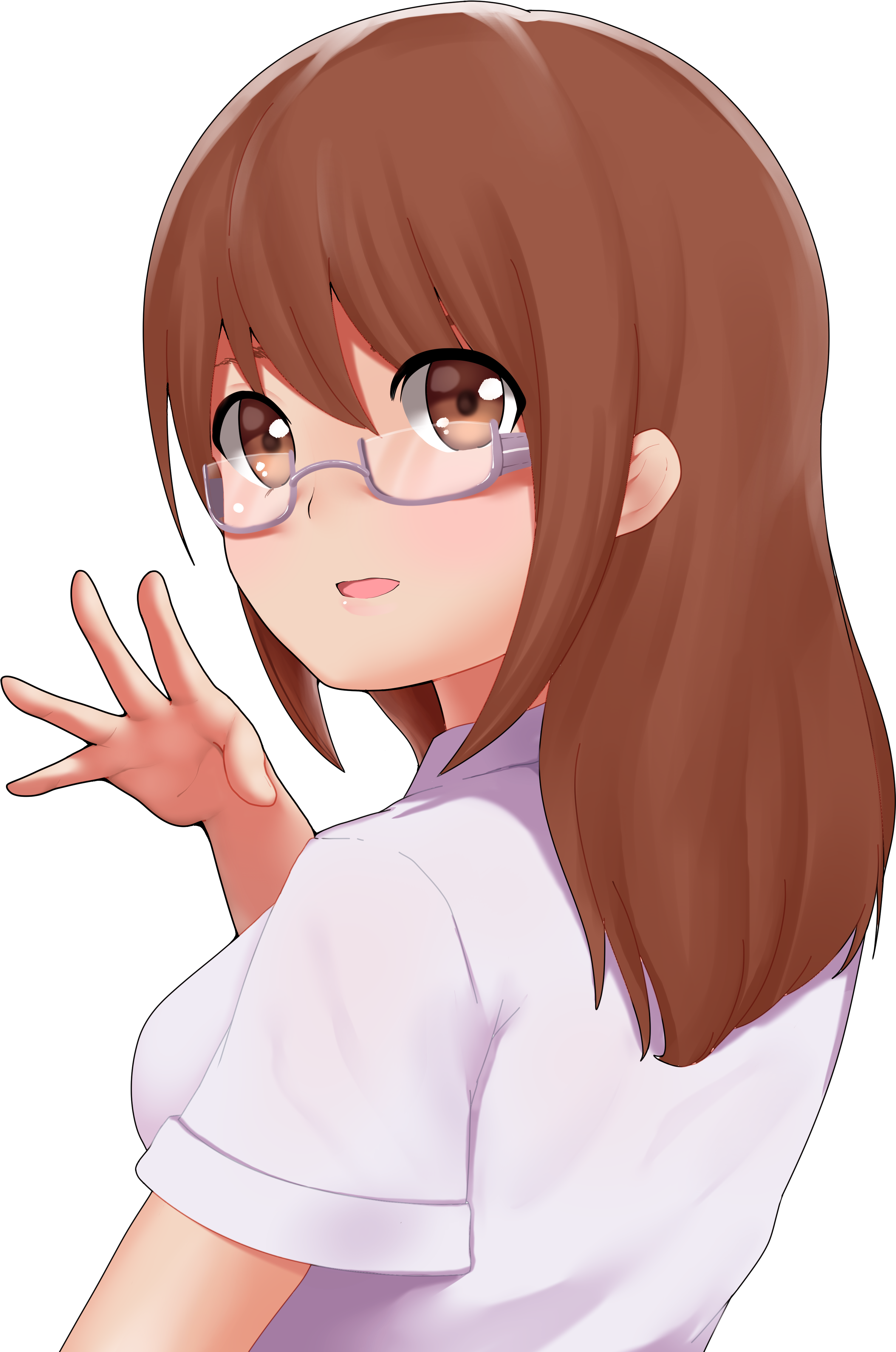 Anime Cute Glasses Girl Hd Wallpapers