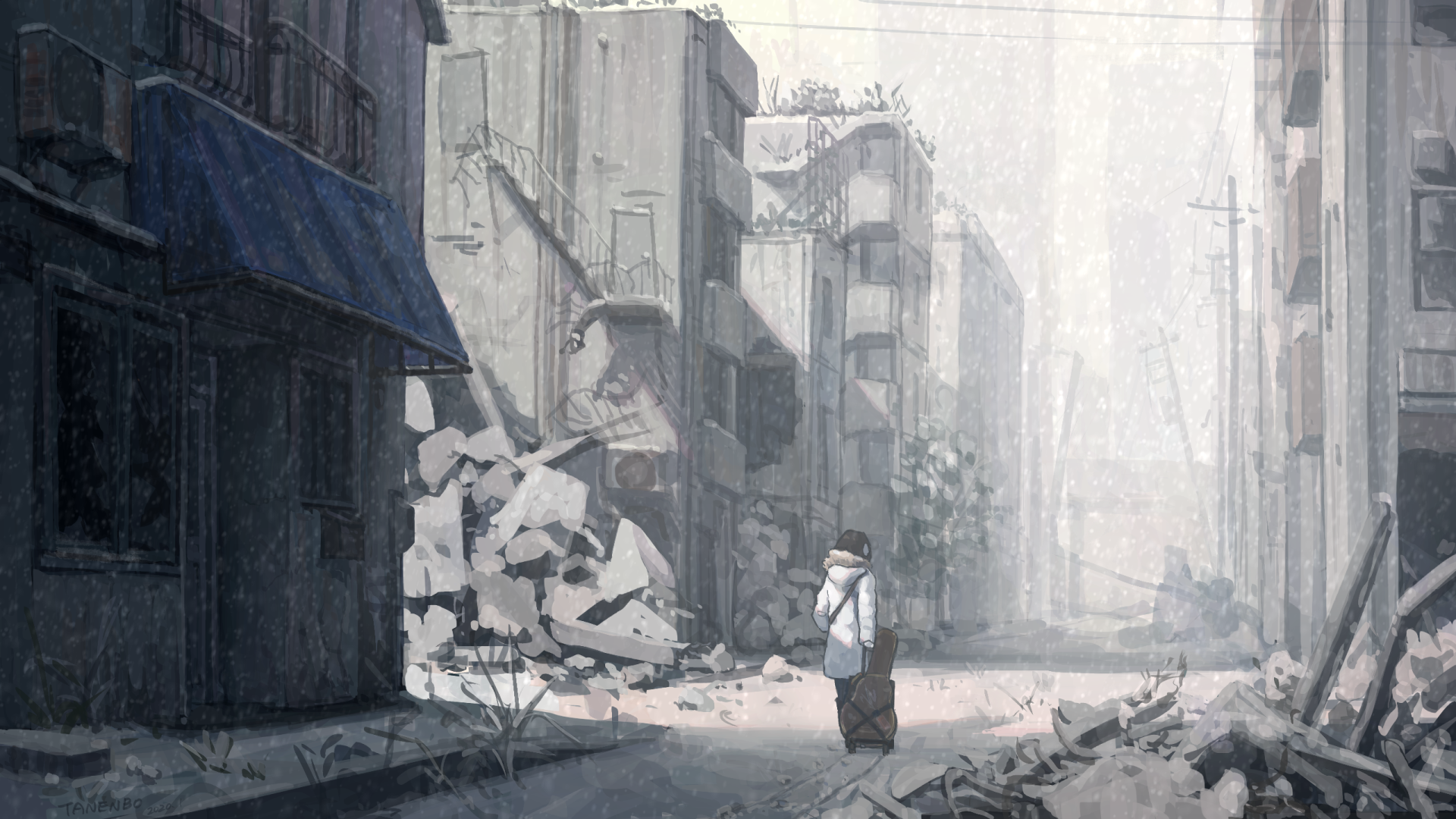 Anime Destruction City Wallpapers