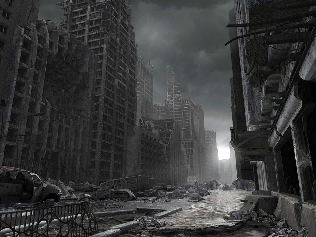 Anime Destruction City Wallpapers