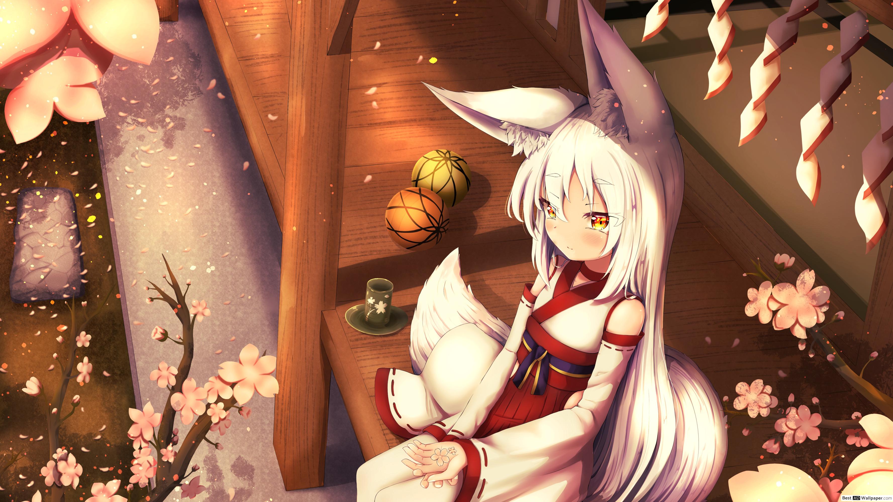 Anime Fox Spirit Girl Wallpapers