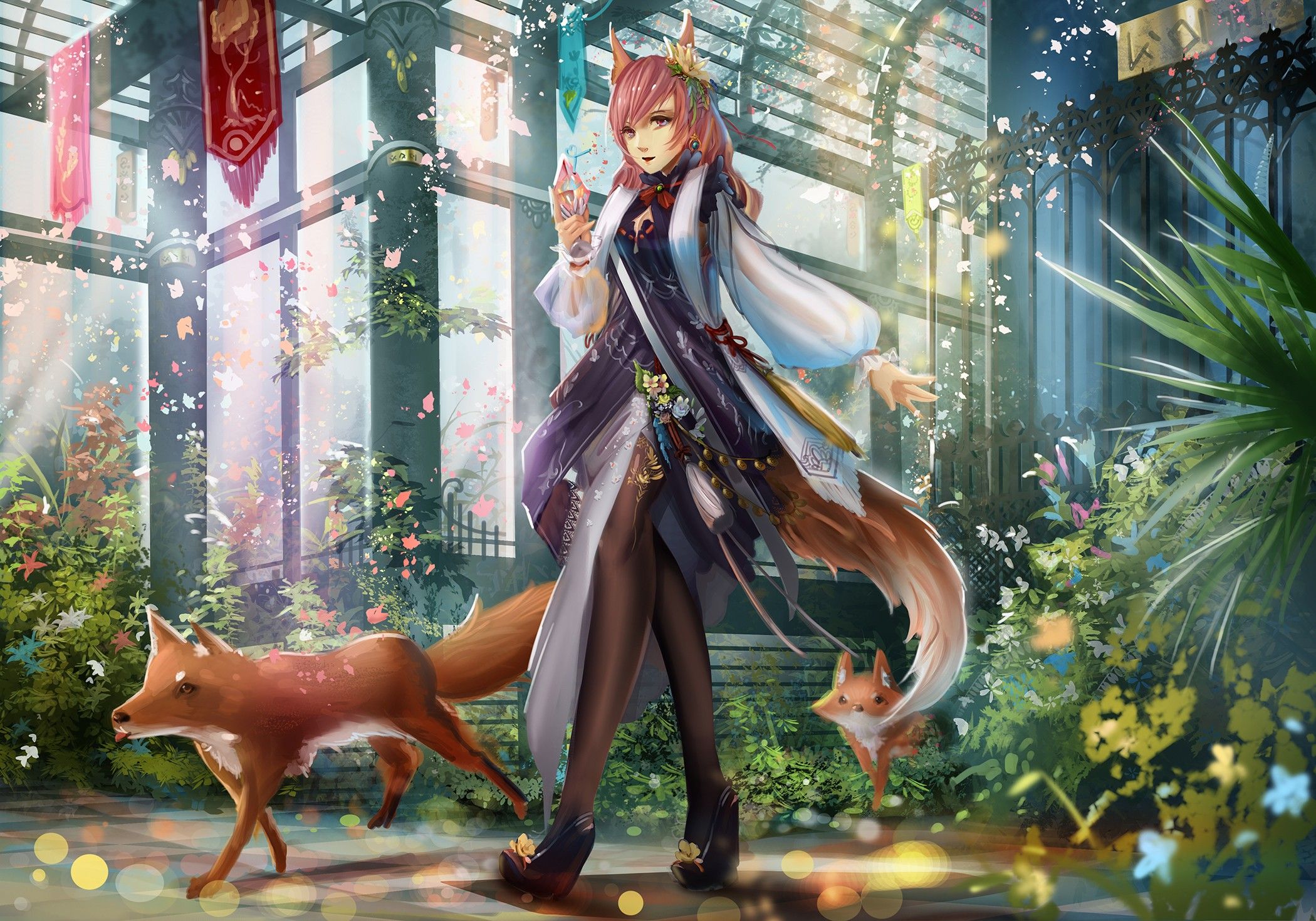 Anime Fox Spirit Girl Wallpapers