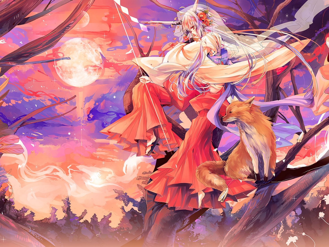 Anime Fox Spirit Girl Wallpapers