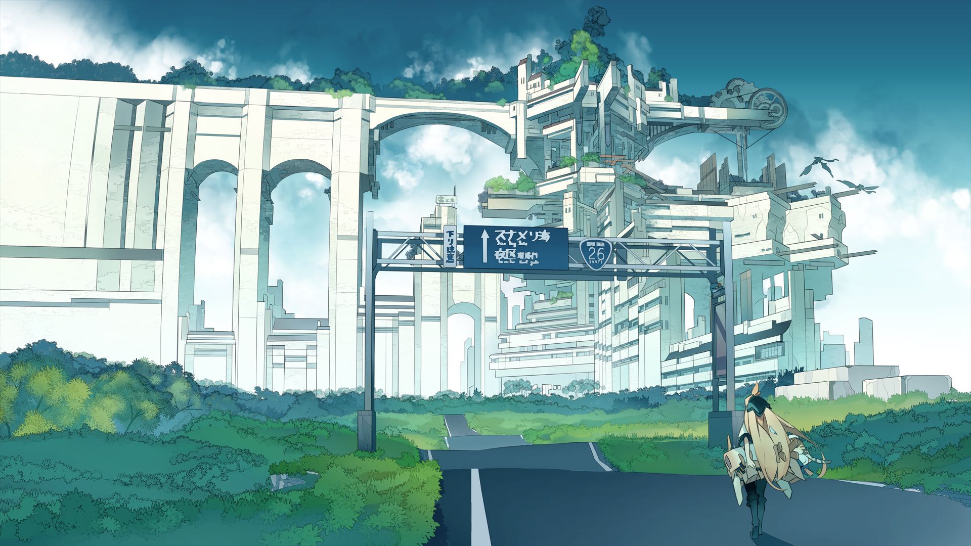 Anime Futuristic Scenery Wallpapers