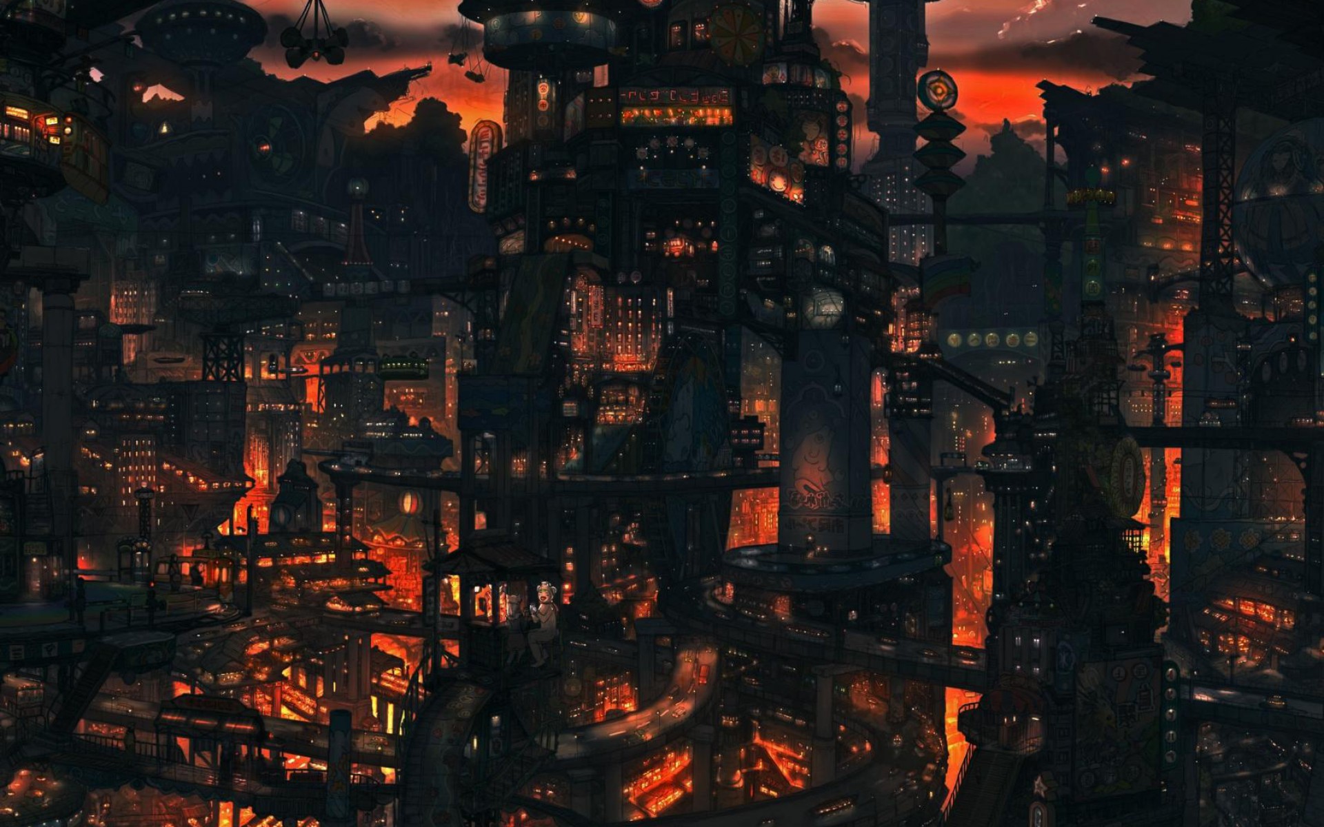 Anime Futuristic Scenery Wallpapers