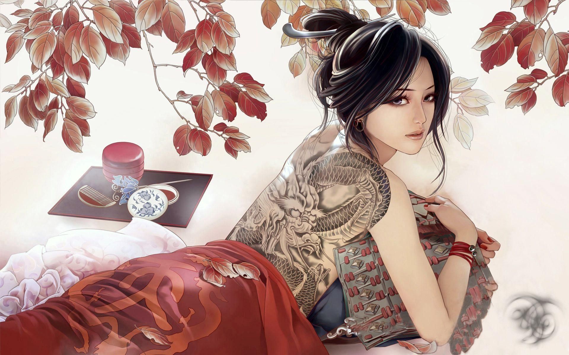 Anime Geisha Desktop Wallpapers