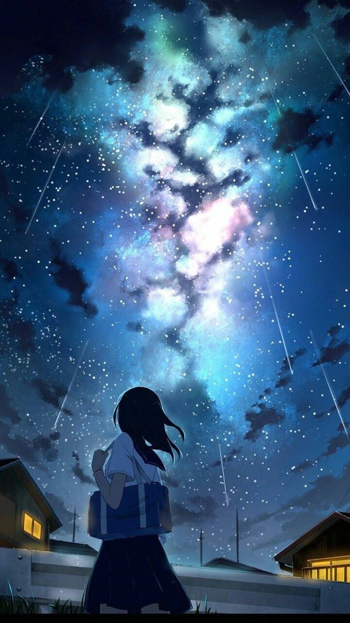 Anime Girl At Night Wallpapers