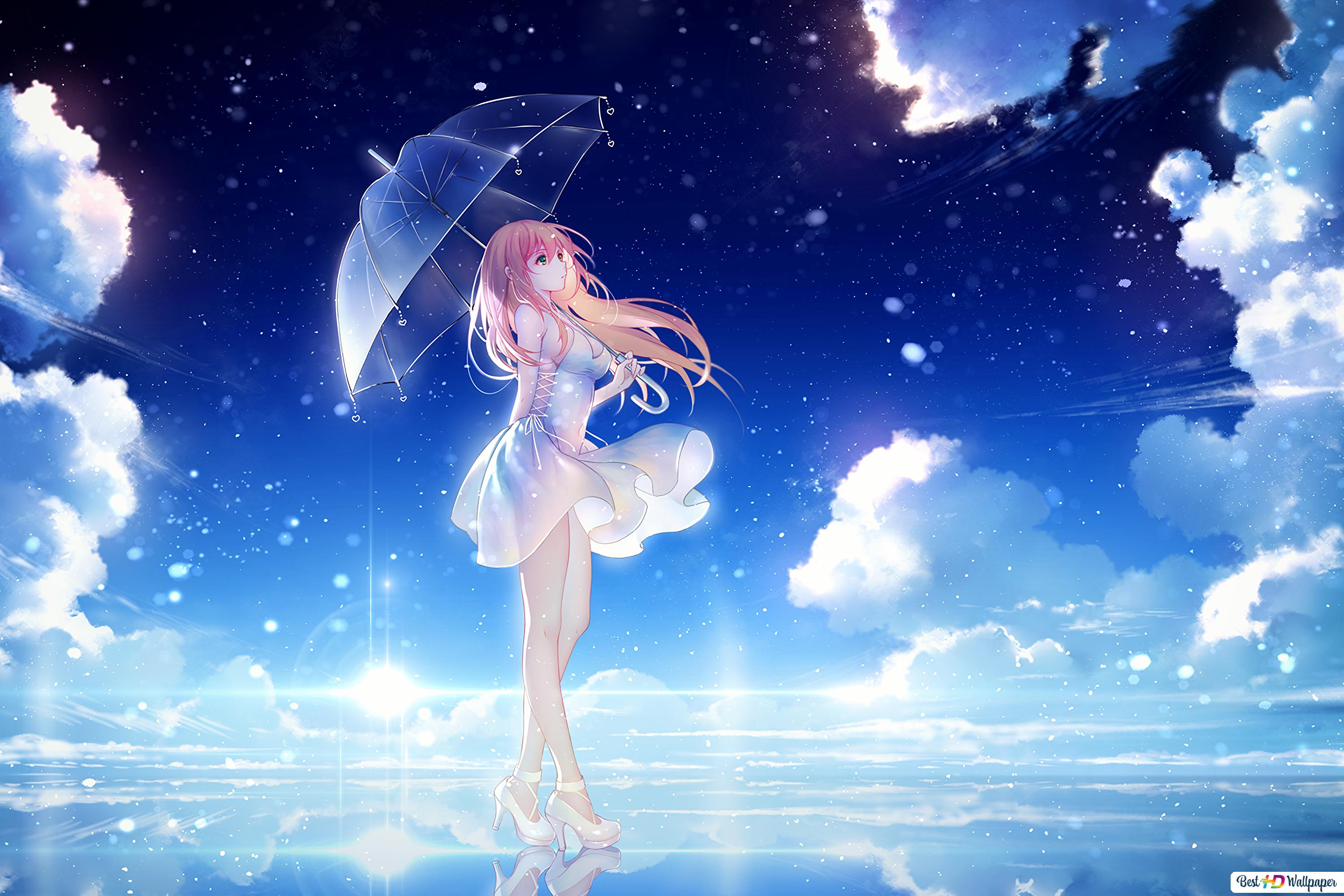 Anime Girl At Night Wallpapers