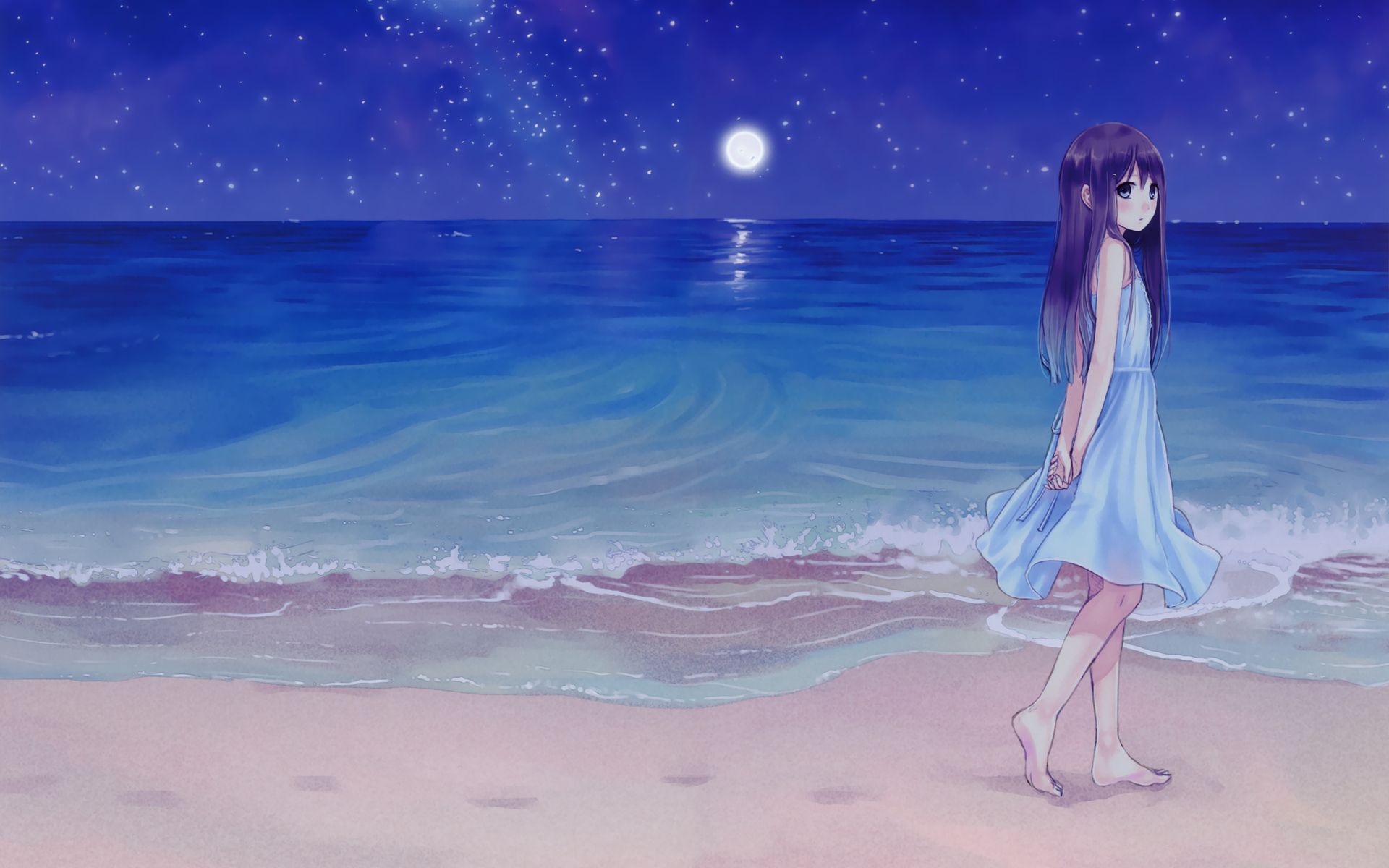 Anime Girl Beach Wallpapers