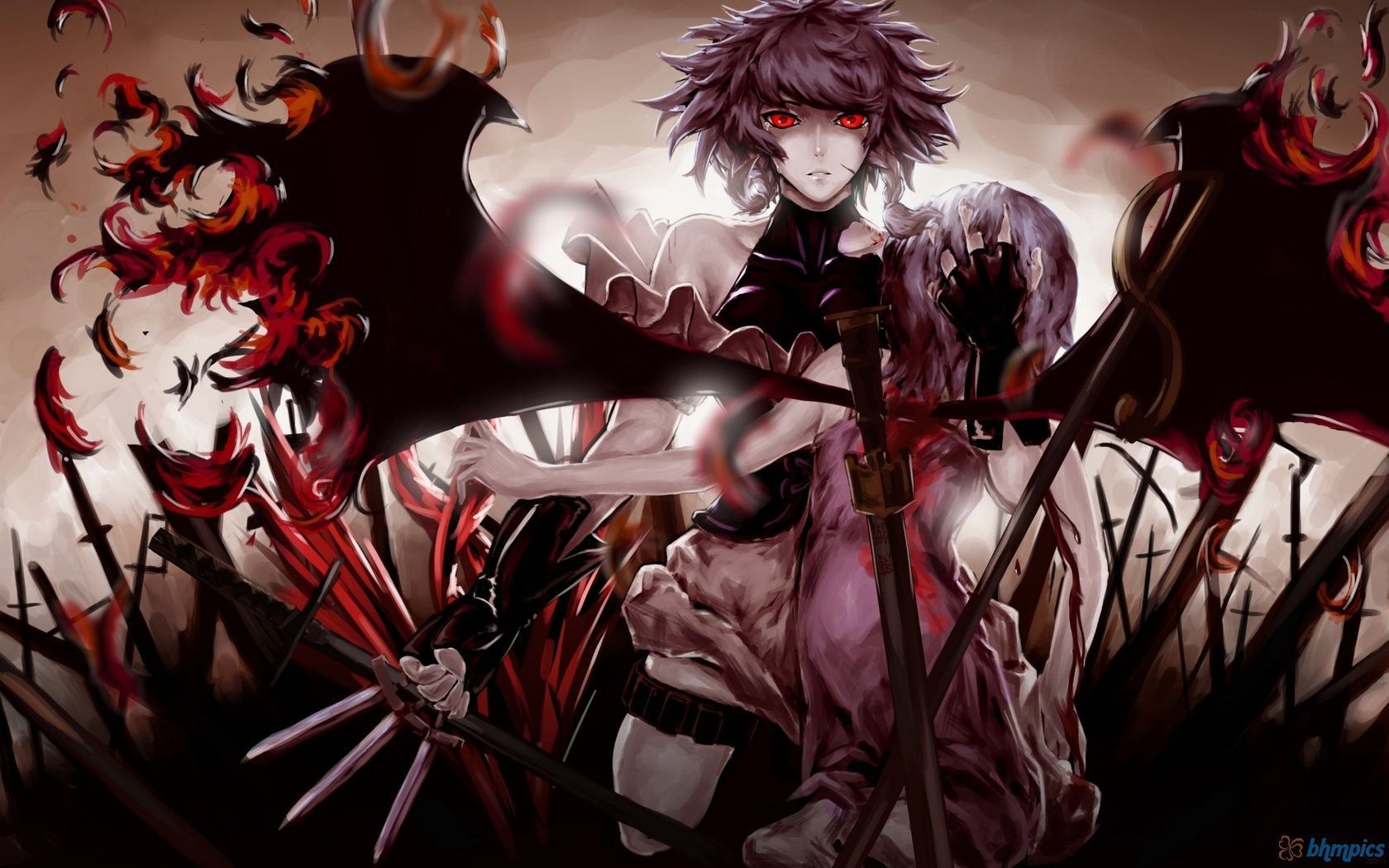 Anime Girl Bloody Hd Wallpapers